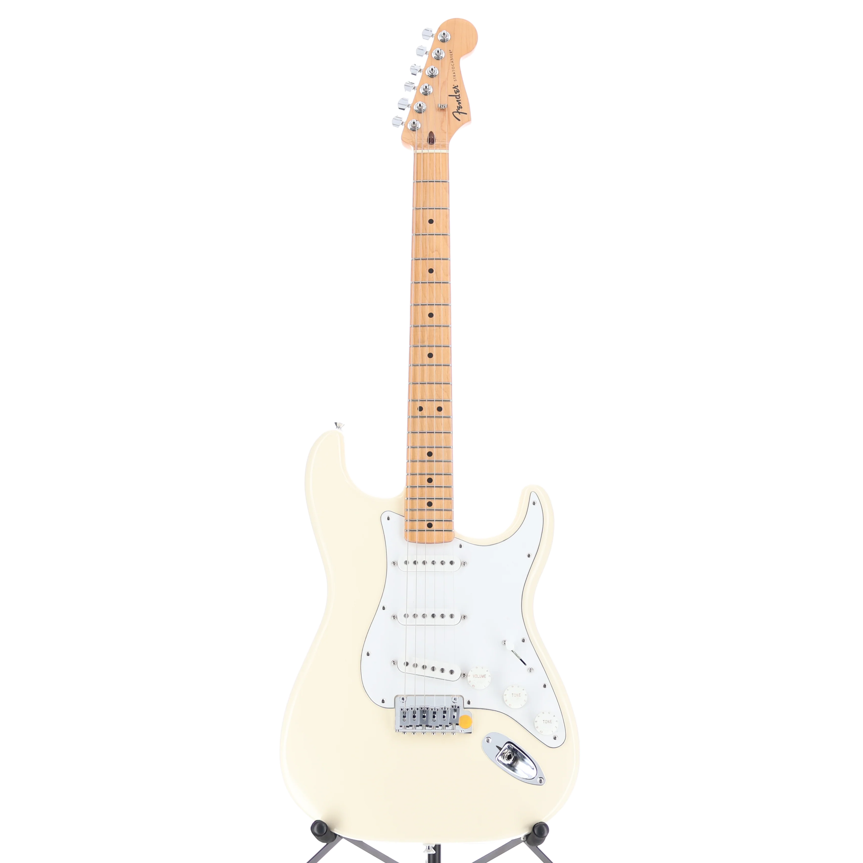 Fender Standard Stratocaster, Maple Fingerboard, White Pickguard, Olympic White (U5) (30392) - Image 5