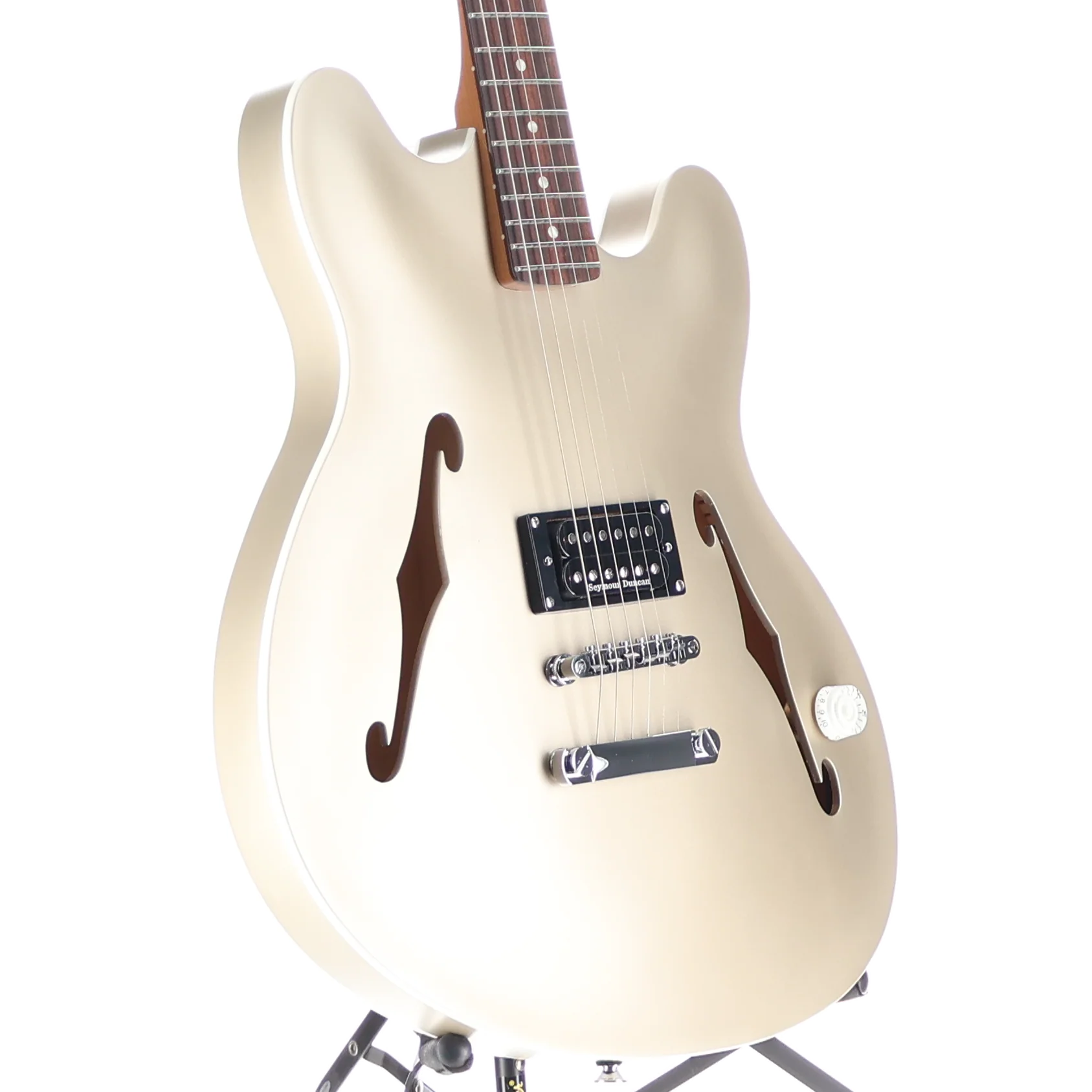 Fender Tom DeLonge Starcaster, Rosewood Fingerboard, Chrome Hardware, Satin Shoreline Gold (RP) (60544) - Image 3