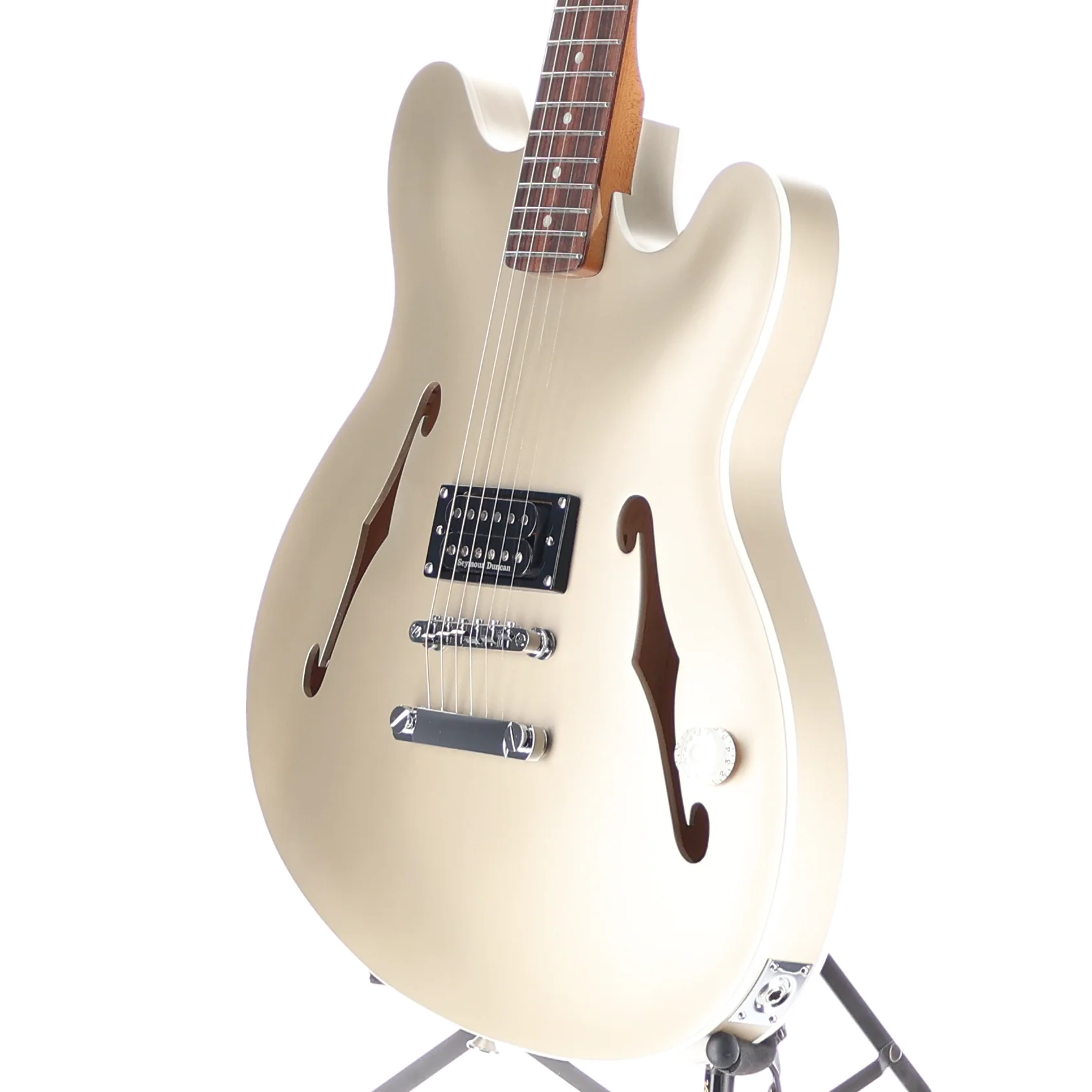 Fender Tom DeLonge Starcaster, Rosewood Fingerboard, Chrome Hardware, Satin Shoreline Gold (RP) (60544) - Image 4