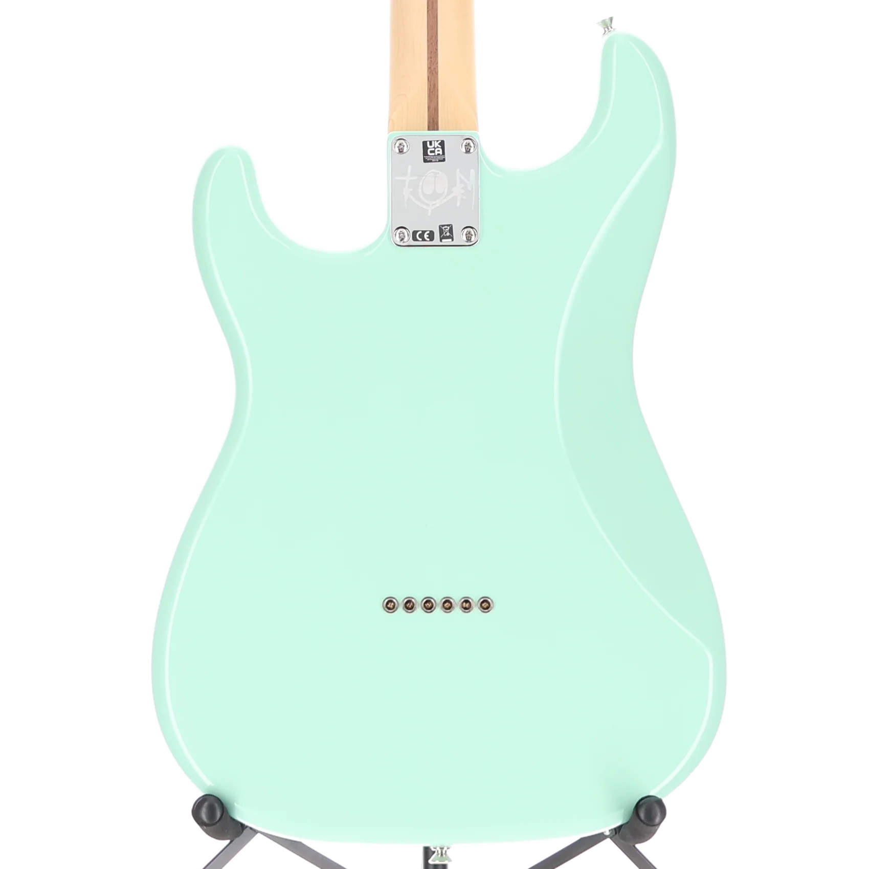Fender Tom DeLonge Stratocaster, Surf Green, Performance Ready (E2) (54714) - Image 2