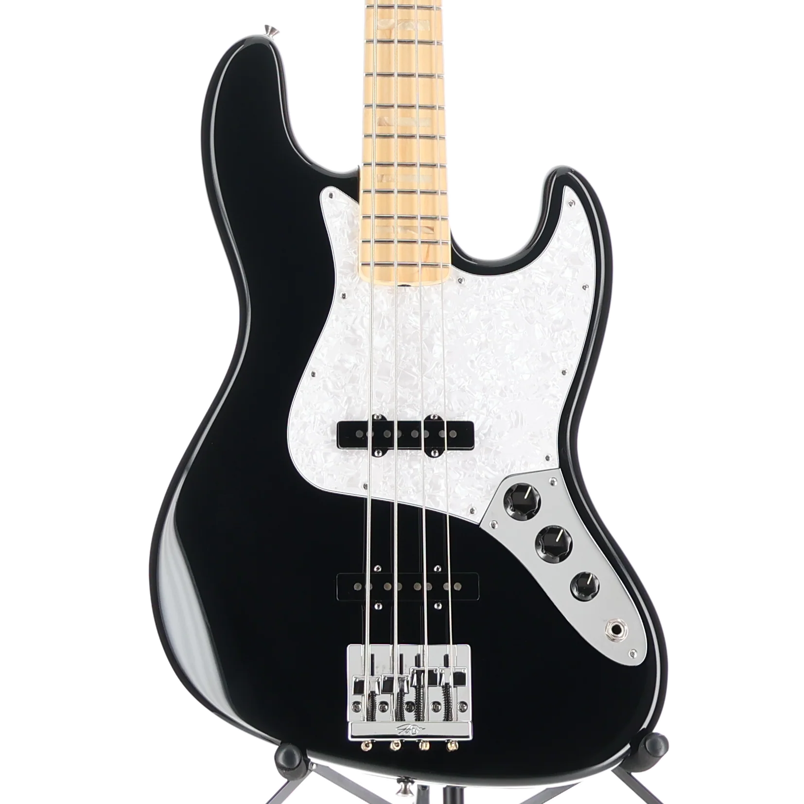 Fender U.S.A. Geddy Lee Jazz Bass, Maple Fingerboard, Black (D10) (08171)