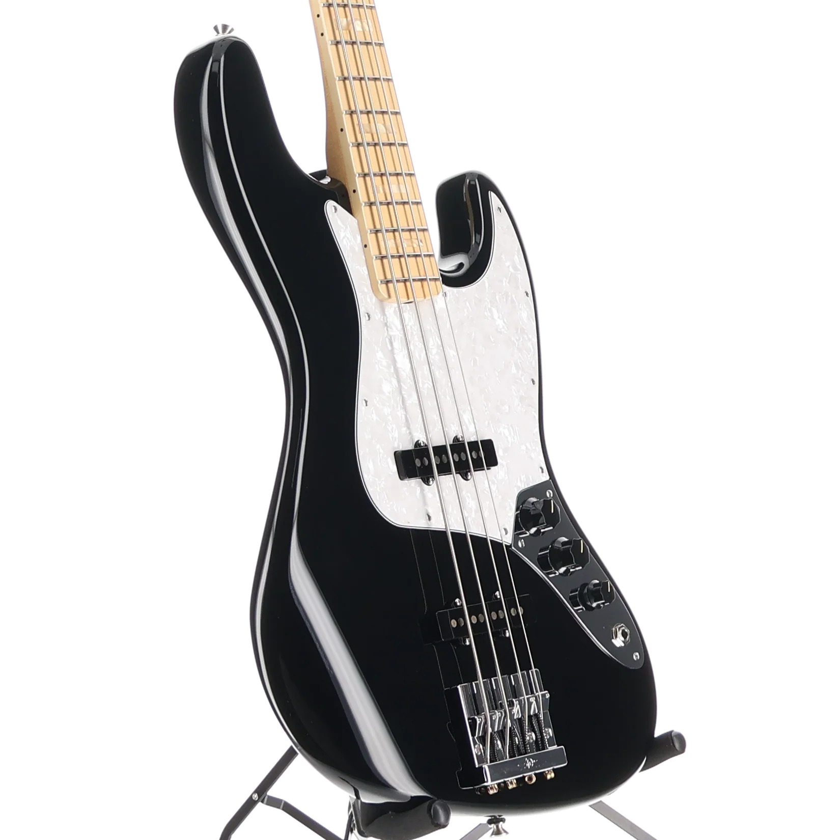 Fender U.S.A. Geddy Lee Jazz Bass, Maple Fingerboard, Black (D10) (08171) - Image 3