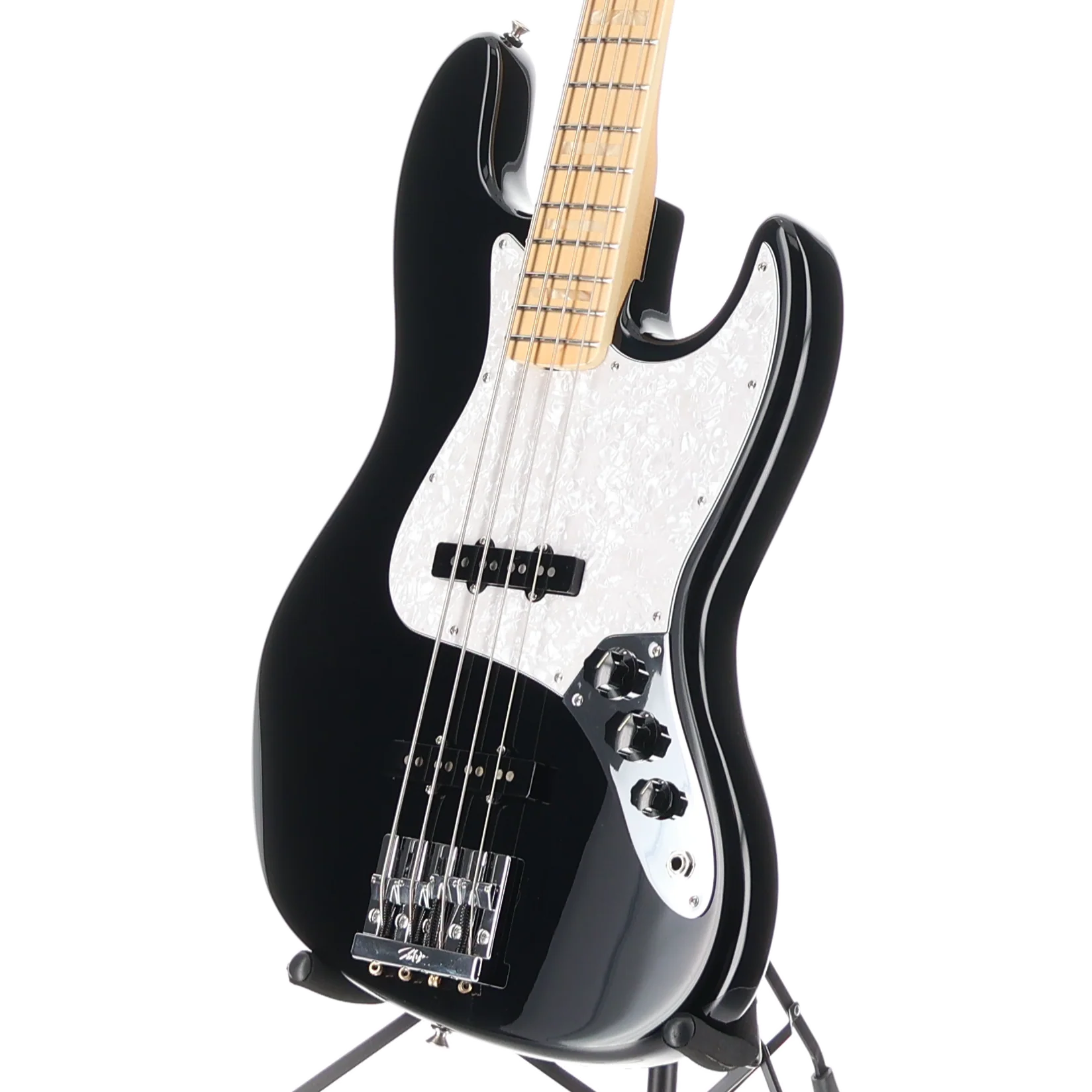 Fender U.S.A. Geddy Lee Jazz Bass, Maple Fingerboard, Black (D10) (08171) - Image 4