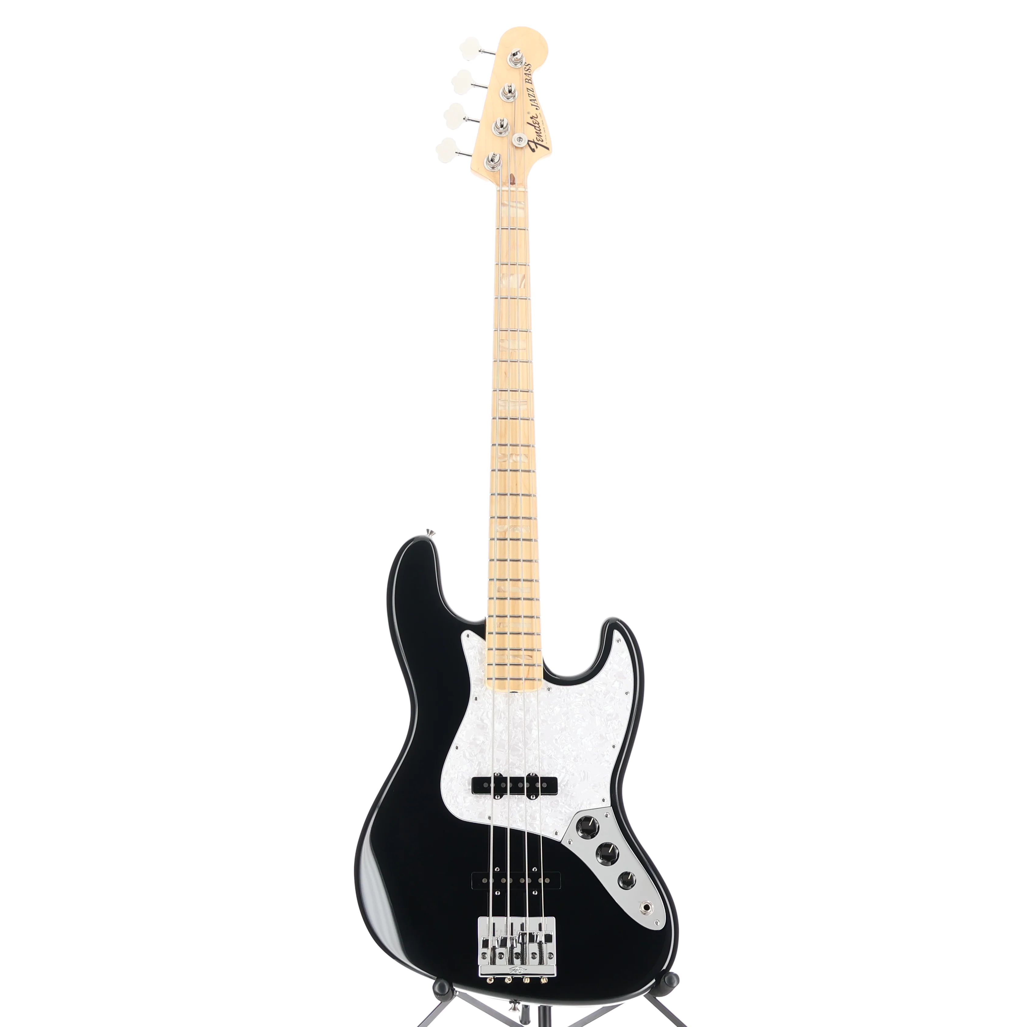 Fender U.S.A. Geddy Lee Jazz Bass, Maple Fingerboard, Black (D10) (08171) - Image 5