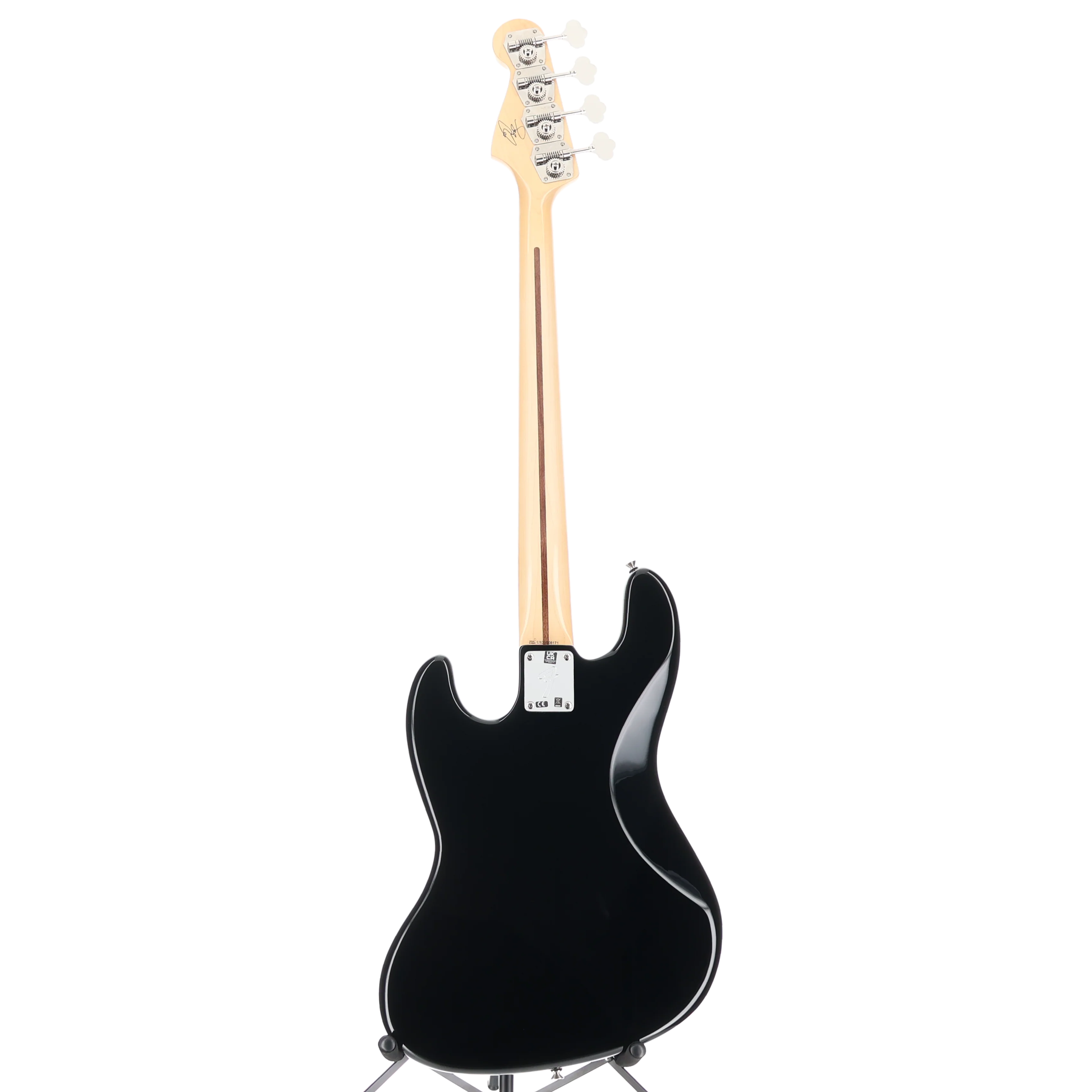 Fender U.S.A. Geddy Lee Jazz Bass, Maple Fingerboard, Black (D10) (08171) - Image 6