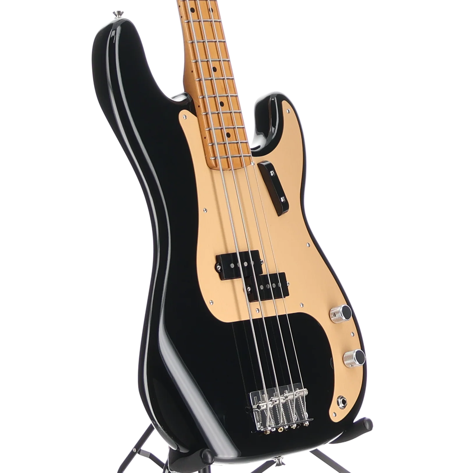 Fender Vintera II '50s Precision Bass, Black, Maple Fingerboard, Professional Setup (AA9) (10685) - Image 3