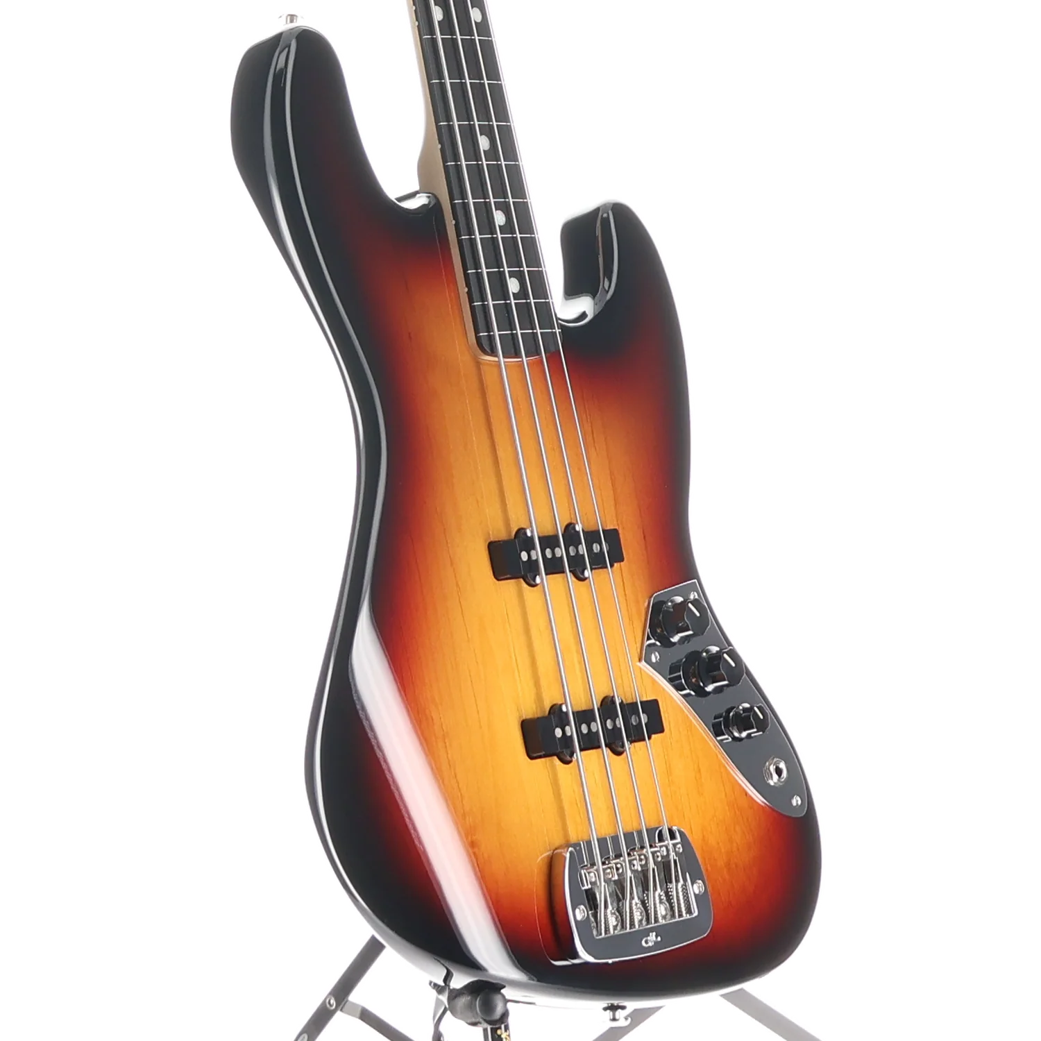 G&L Custom Shop JB Fretless Jazz Bass 3-Tone Sunburst Ebony Fingerboard (01013) - Image 3