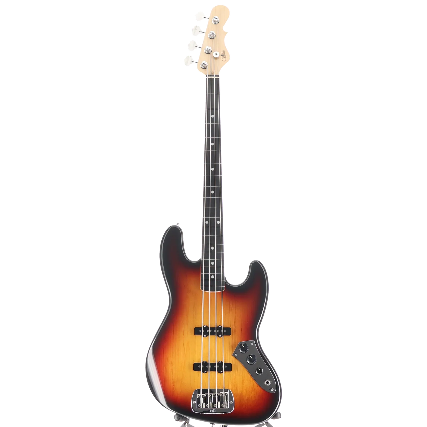 G&L Custom Shop JB Fretless Jazz Bass 3-Tone Sunburst Ebony Fingerboard (01013) - Image 5
