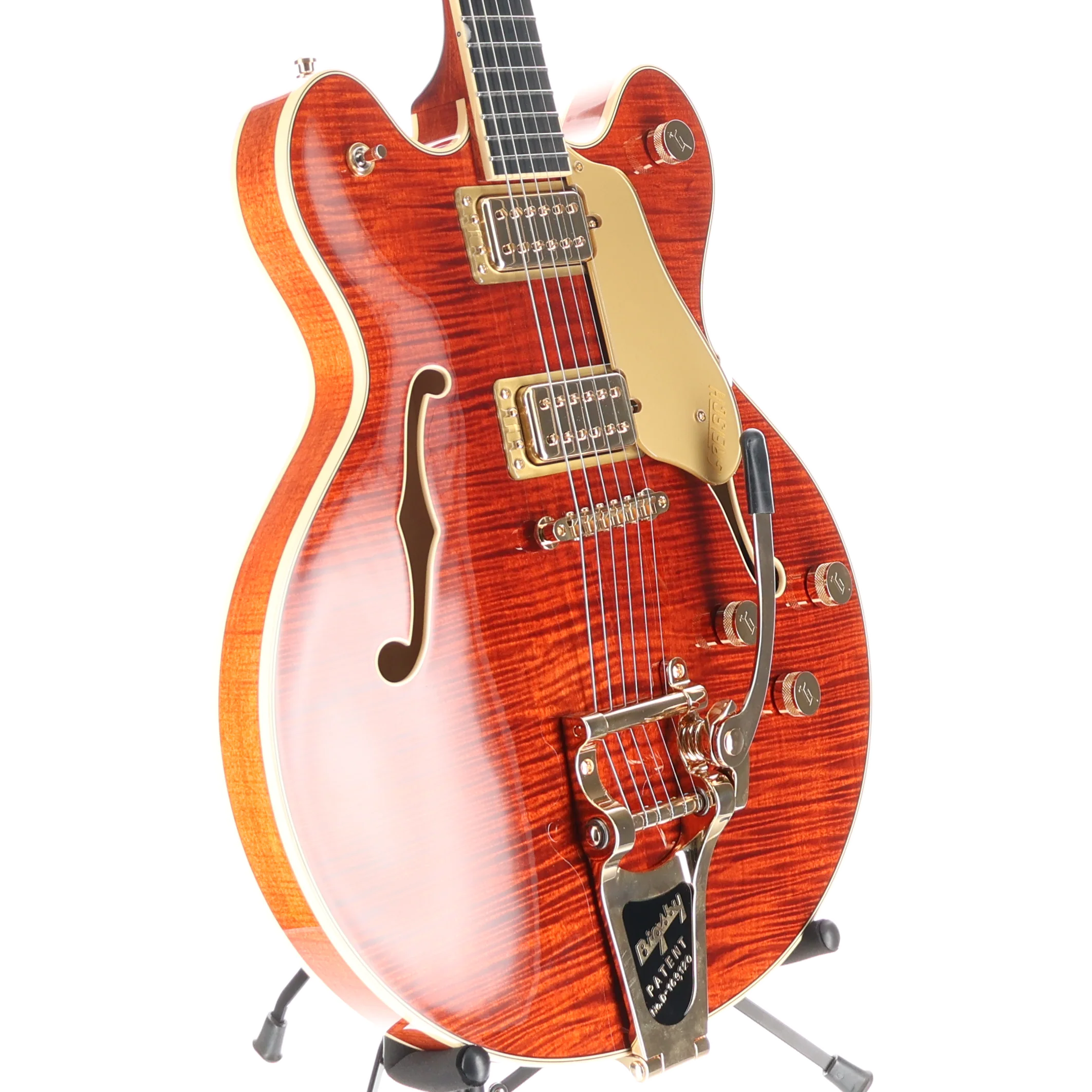 Gretsch Broadkaster LX Figured Center Block with String-Thru Bigsby, Bourbon Stain, Fully Refurbished (RC1) (03235) - Image 3