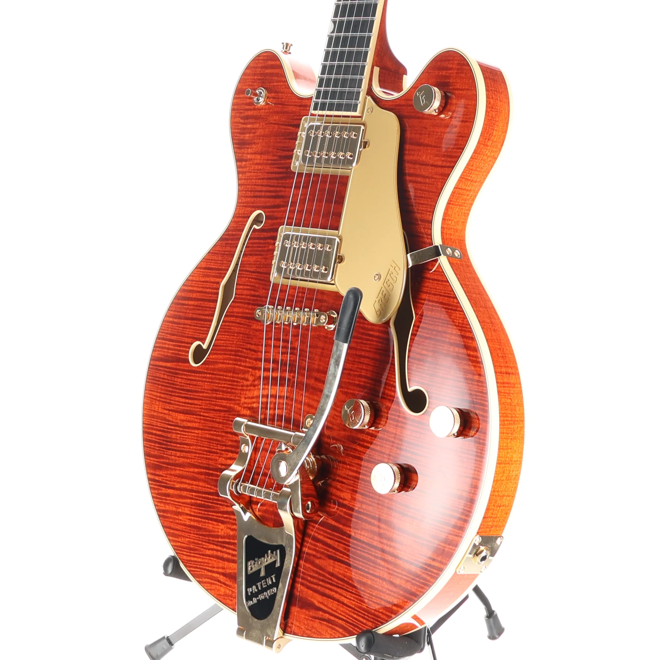 Gretsch Broadkaster LX Figured Center Block with String-Thru Bigsby, Bourbon Stain, Fully Refurbished (RC1) (03235) - Image 4