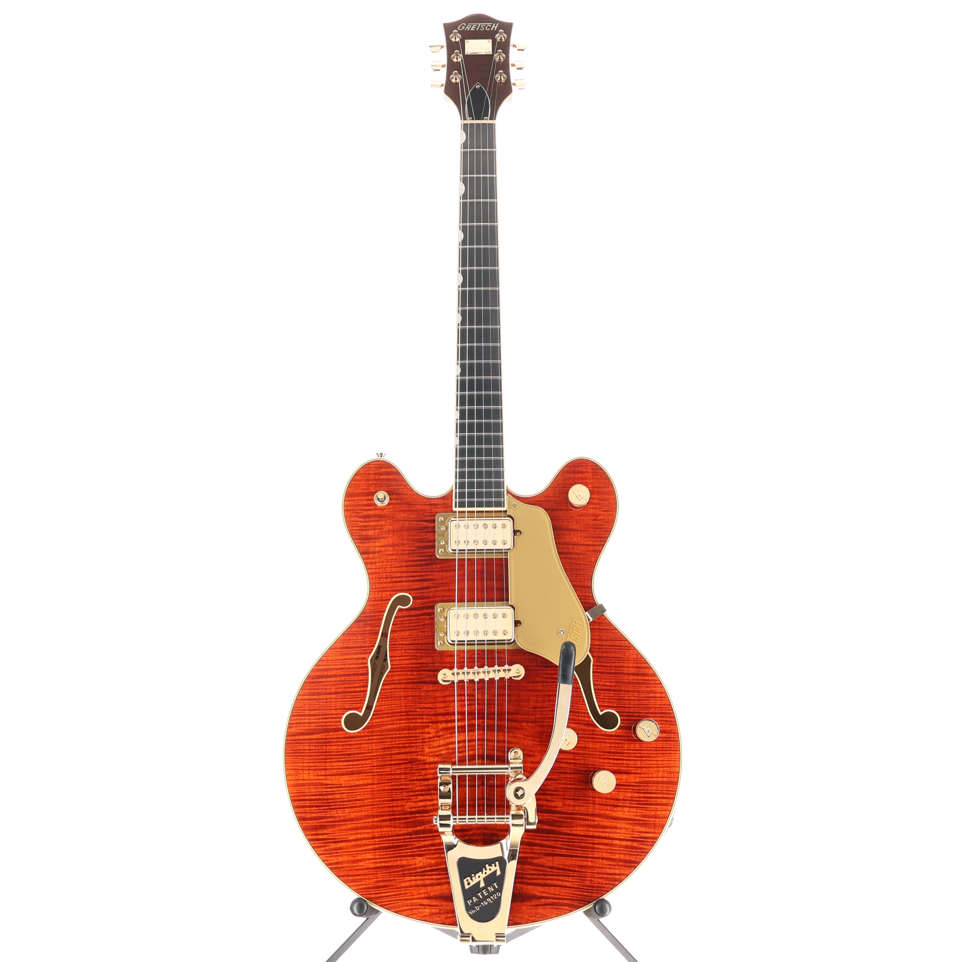 Gretsch Broadkaster LX Figured Center Block with String-Thru Bigsby, Bourbon Stain, Fully Refurbished (RC1) (03235) - Image 5
