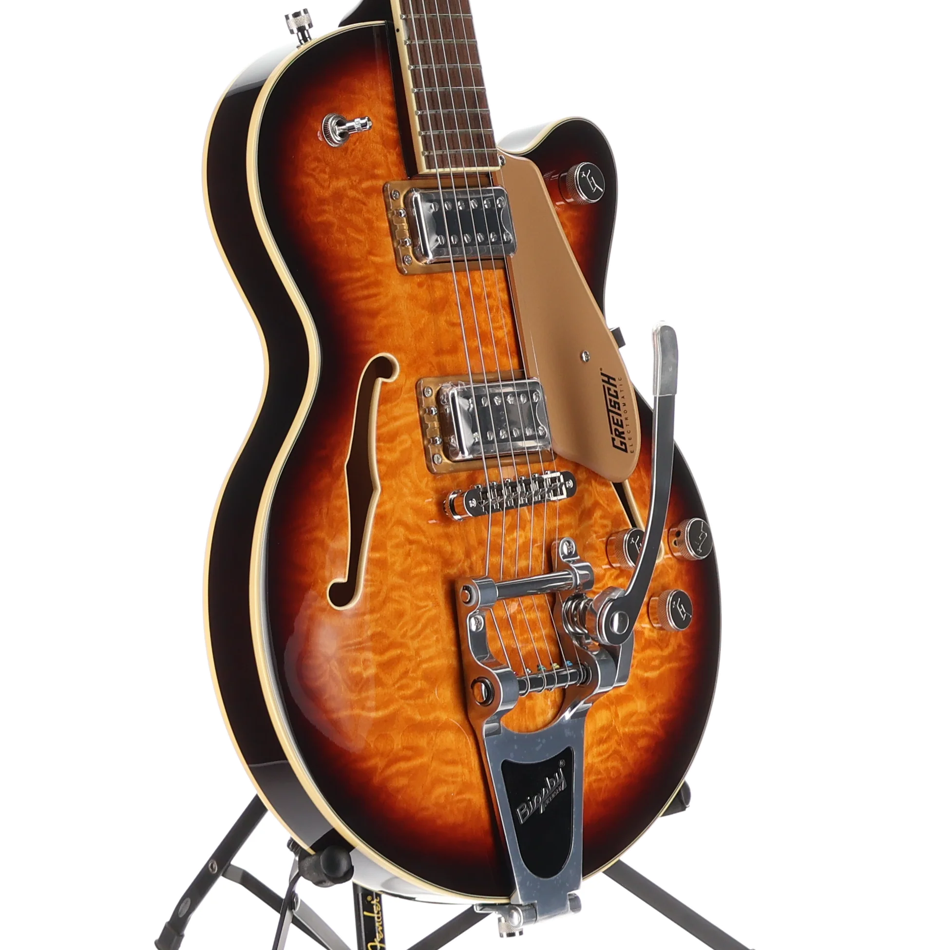 Gretsch G5655T-QM Electromatic Center Block Jr. Single-Cut Quilted Maple, Sweet Tea, Pro Setup (SR) (01209) - Image 3