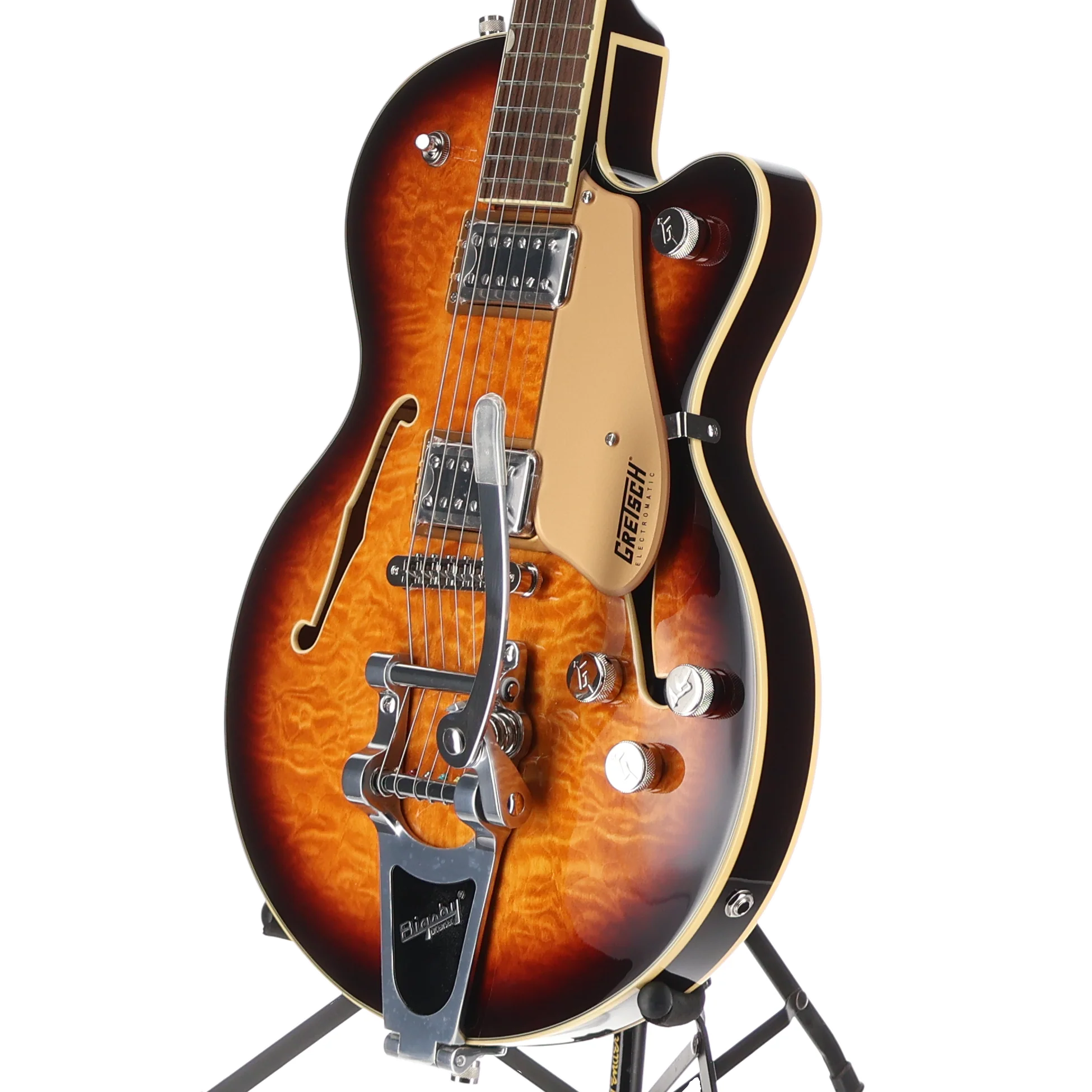 Gretsch G5655T-QM Electromatic Center Block Jr. Single-Cut Quilted Maple, Sweet Tea, Pro Setup (SR) (01209) - Image 4