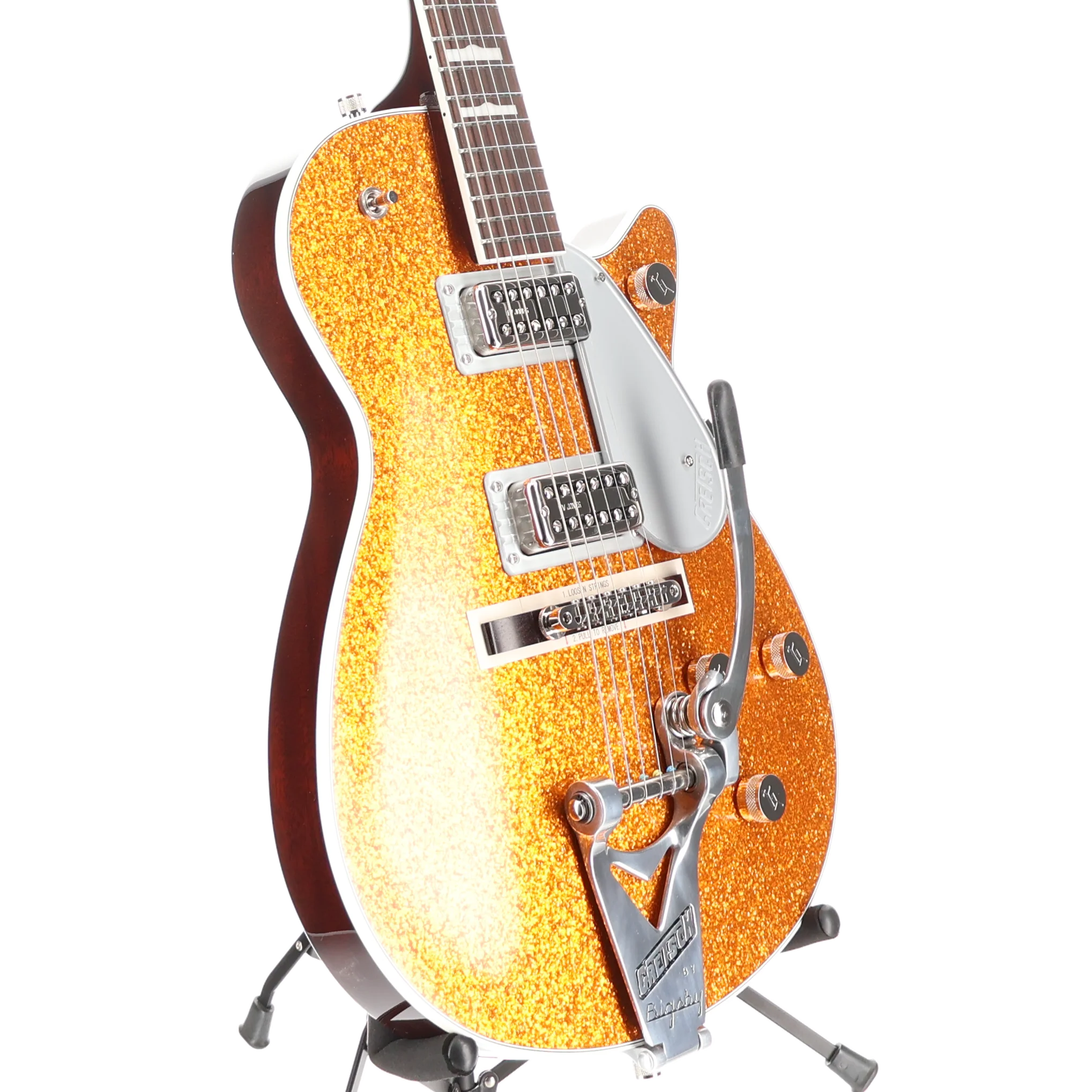 Gretsch G6129T-89 Vintage Select '89 Sparkle Jet with Bigsby, Gold Sparkle, Fully Tested (T1) (92910) - Image 3