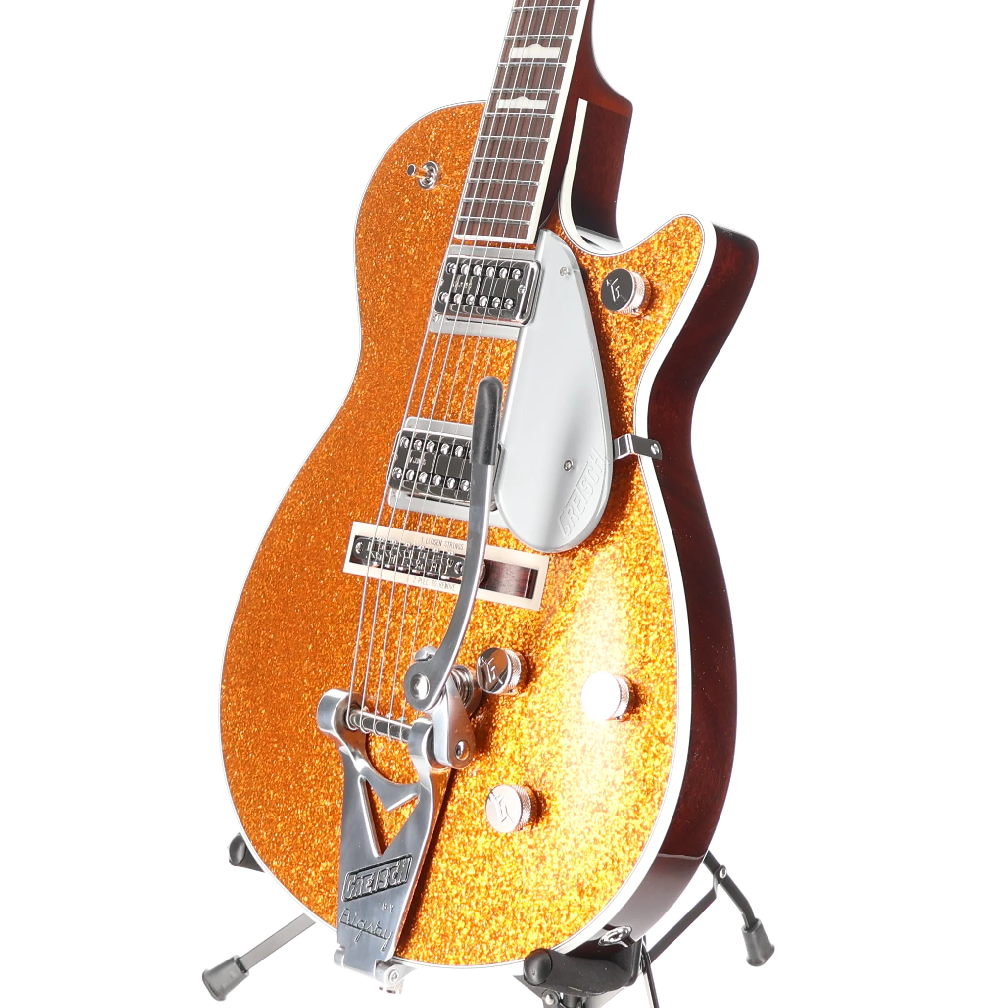 Gretsch G6129T-89 Vintage Select '89 Sparkle Jet with Bigsby, Gold Sparkle, Fully Tested (T1) (92910) - Image 4