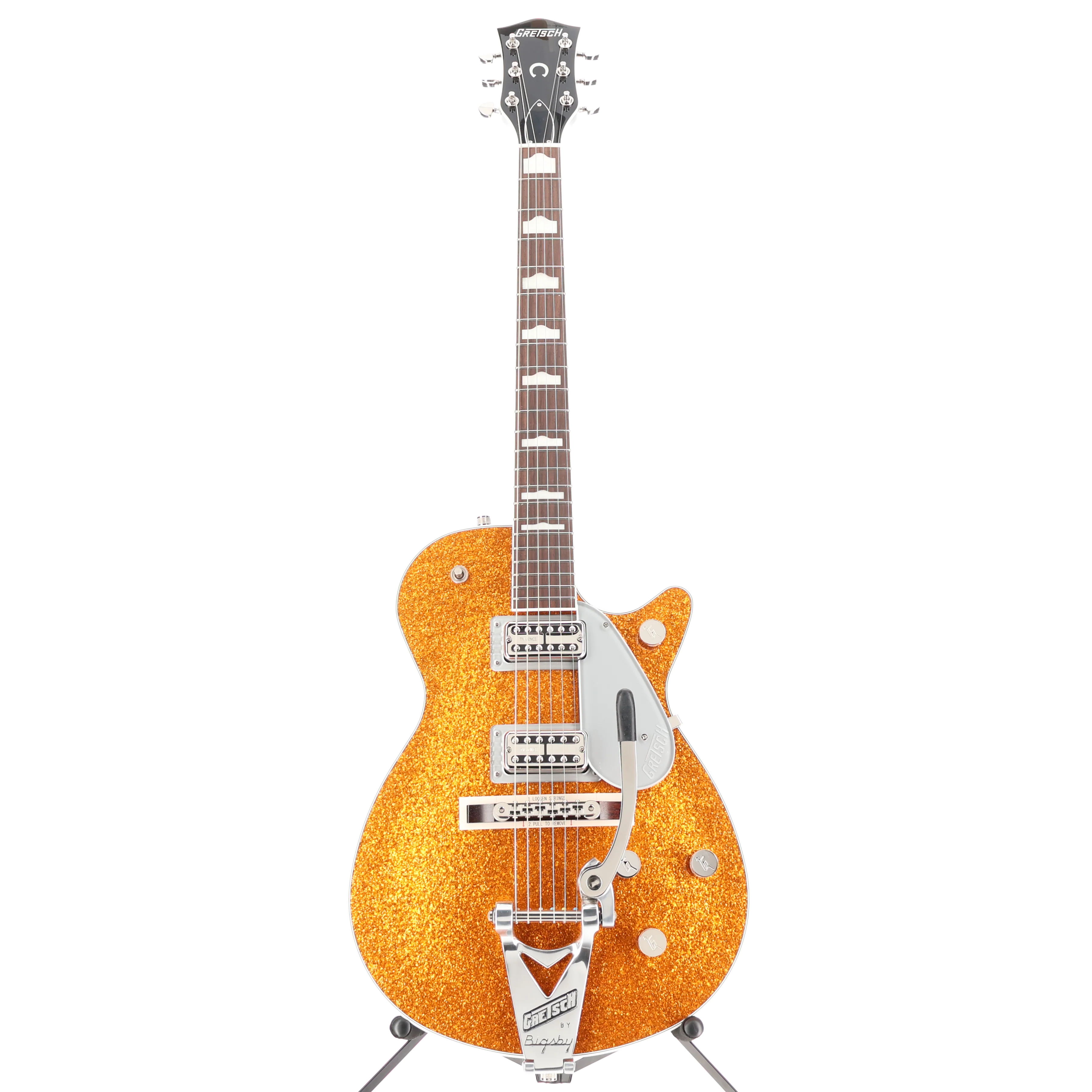 Gretsch G6129T-89 Vintage Select '89 Sparkle Jet with Bigsby, Gold Sparkle, Fully Tested (T1) (92910) - Image 5