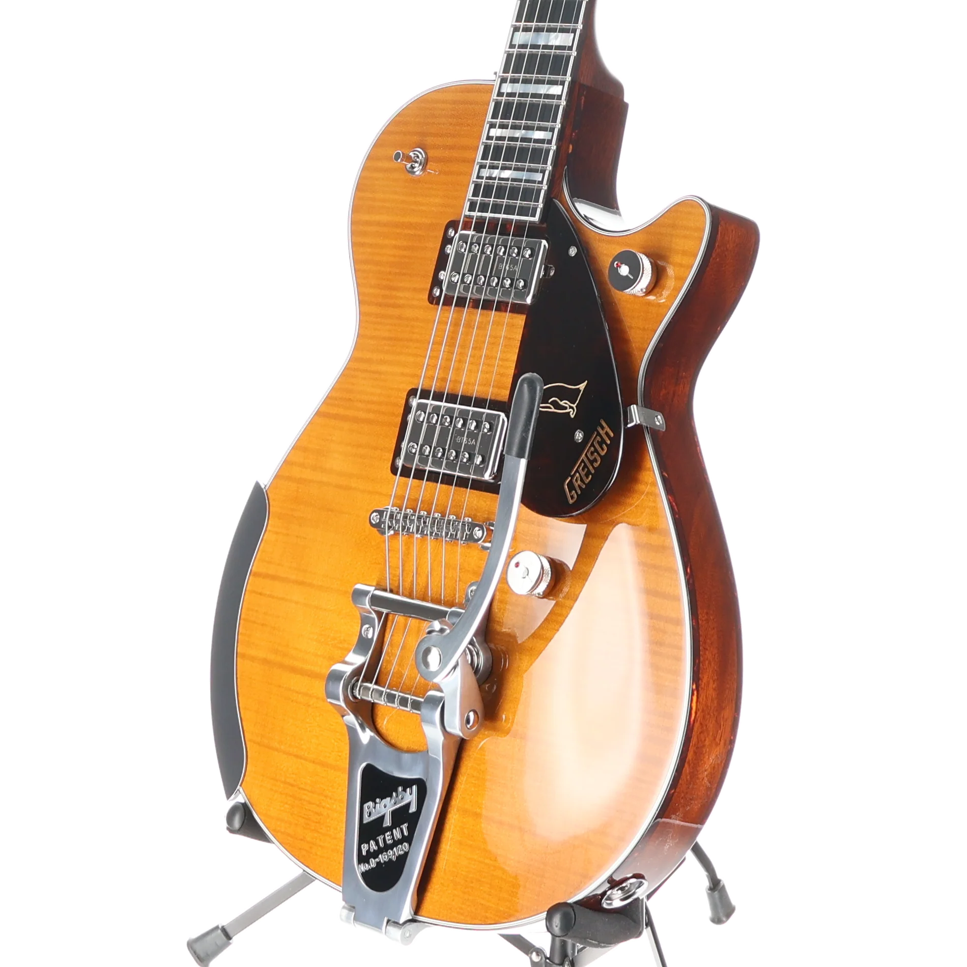 Gretsch G6134TFM-NH Nigel Hendroff Signature Penguin, Ebony Fingerboard, Amber Flame (RC3) (93605) - Image 4