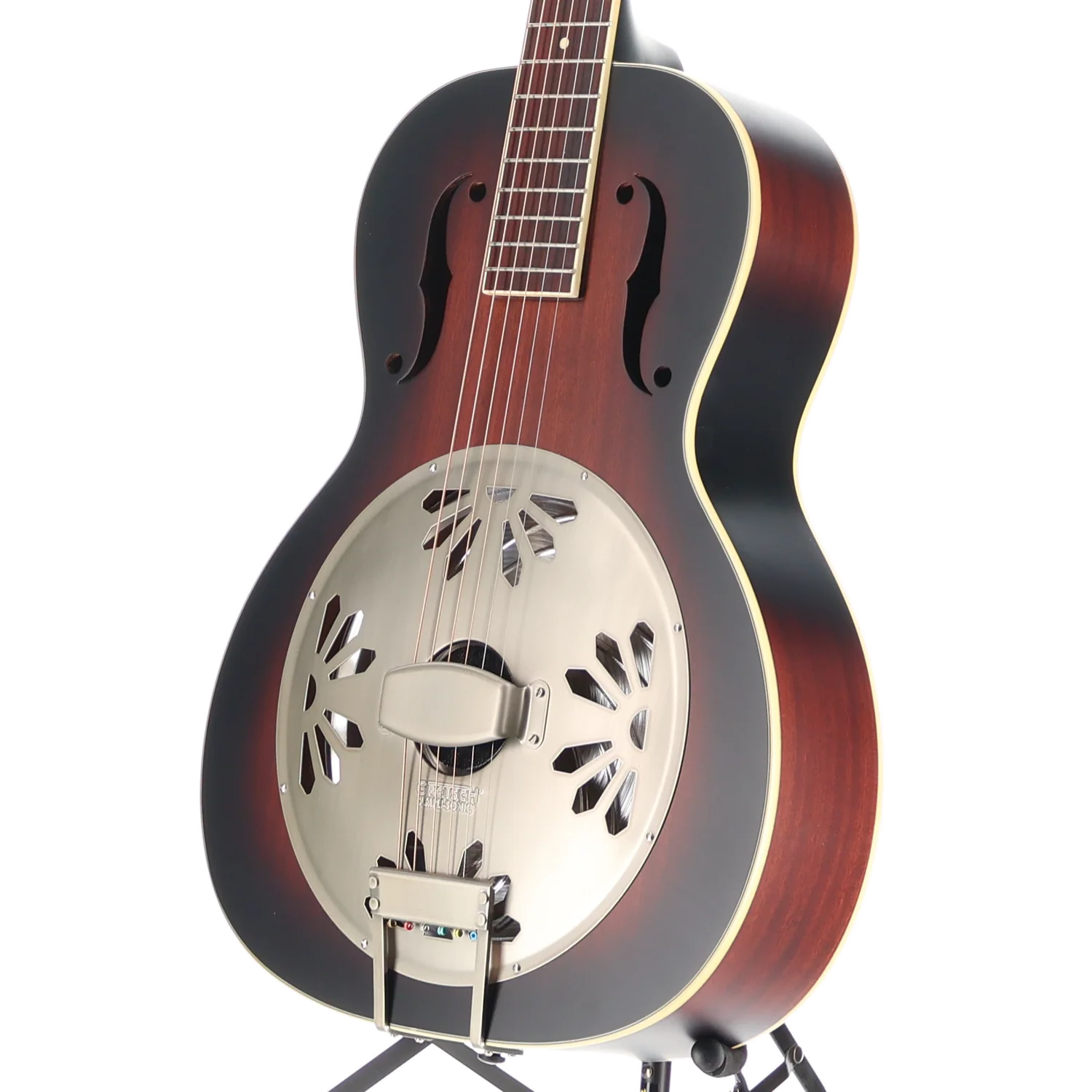 Gretsch G9240 Alligator Round-Neck, Mahogany Body Biscuit Cone Resonator Guitar, 2-Color Sunburst (G3) (52015) - Image 4