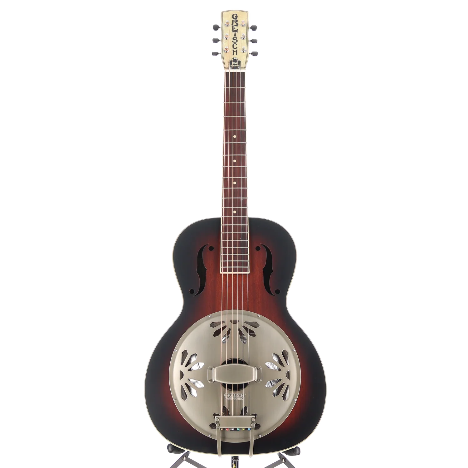Gretsch G9240 Alligator Round-Neck, Mahogany Body Biscuit Cone Resonator Guitar, 2-Color Sunburst (G3) (52015) - Image 5
