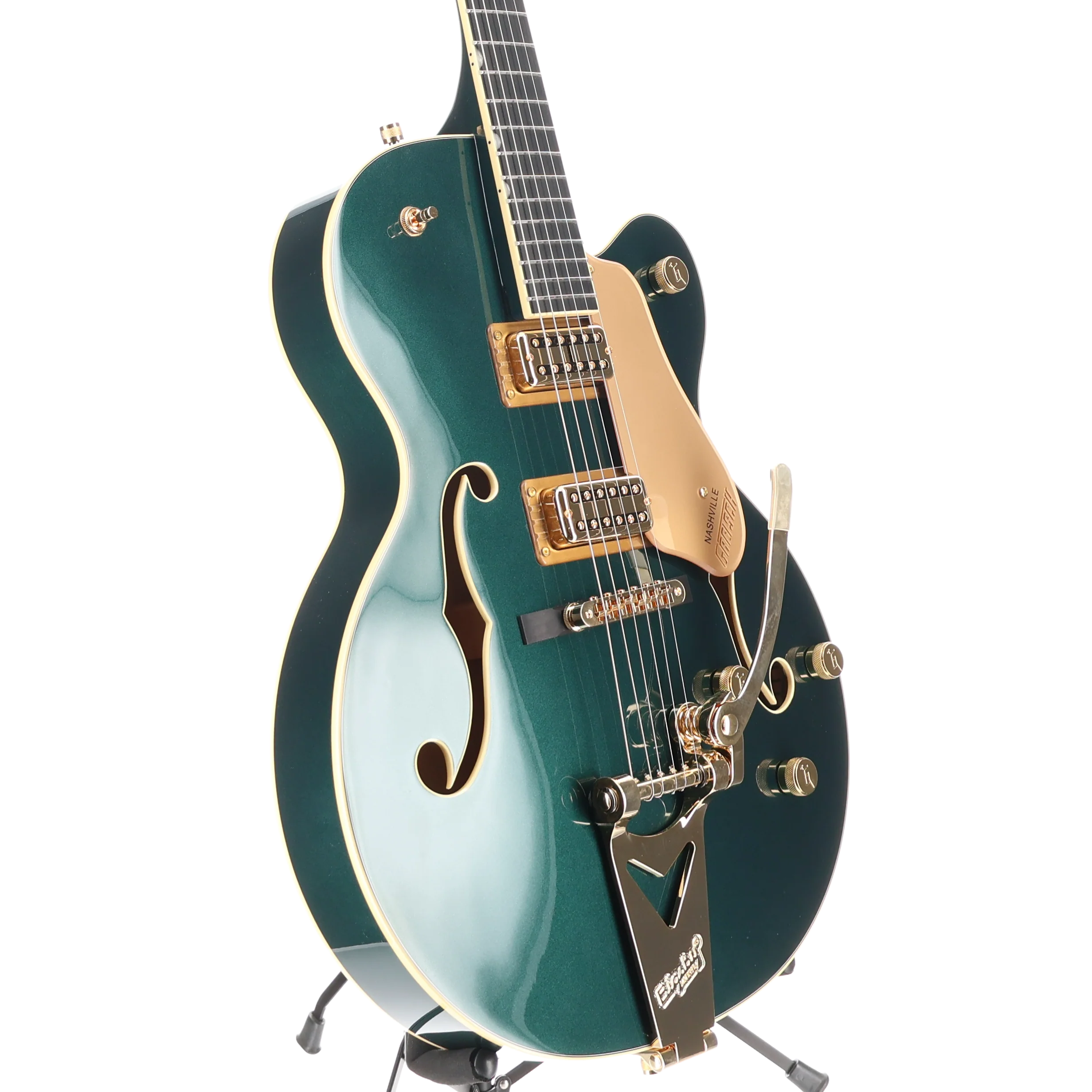 Gretsch Synchromatic Nashville Hollow Body Single-Cut with Bigsby, Ebony Fingerboard, Cadillac Green (X7) (91851) - Image 3