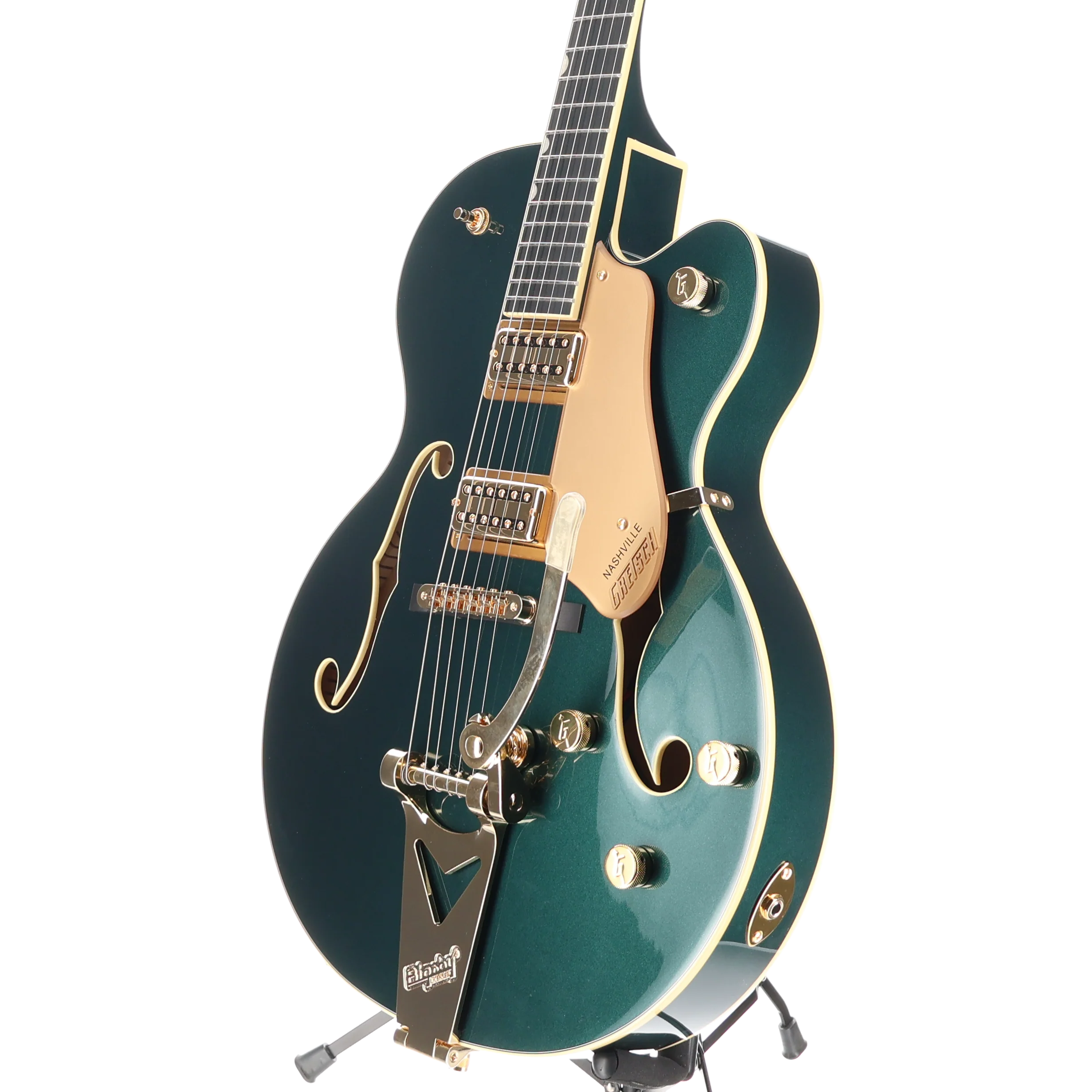 Gretsch Synchromatic Nashville Hollow Body Single-Cut with Bigsby, Ebony Fingerboard, Cadillac Green (X7) (91851) - Image 4