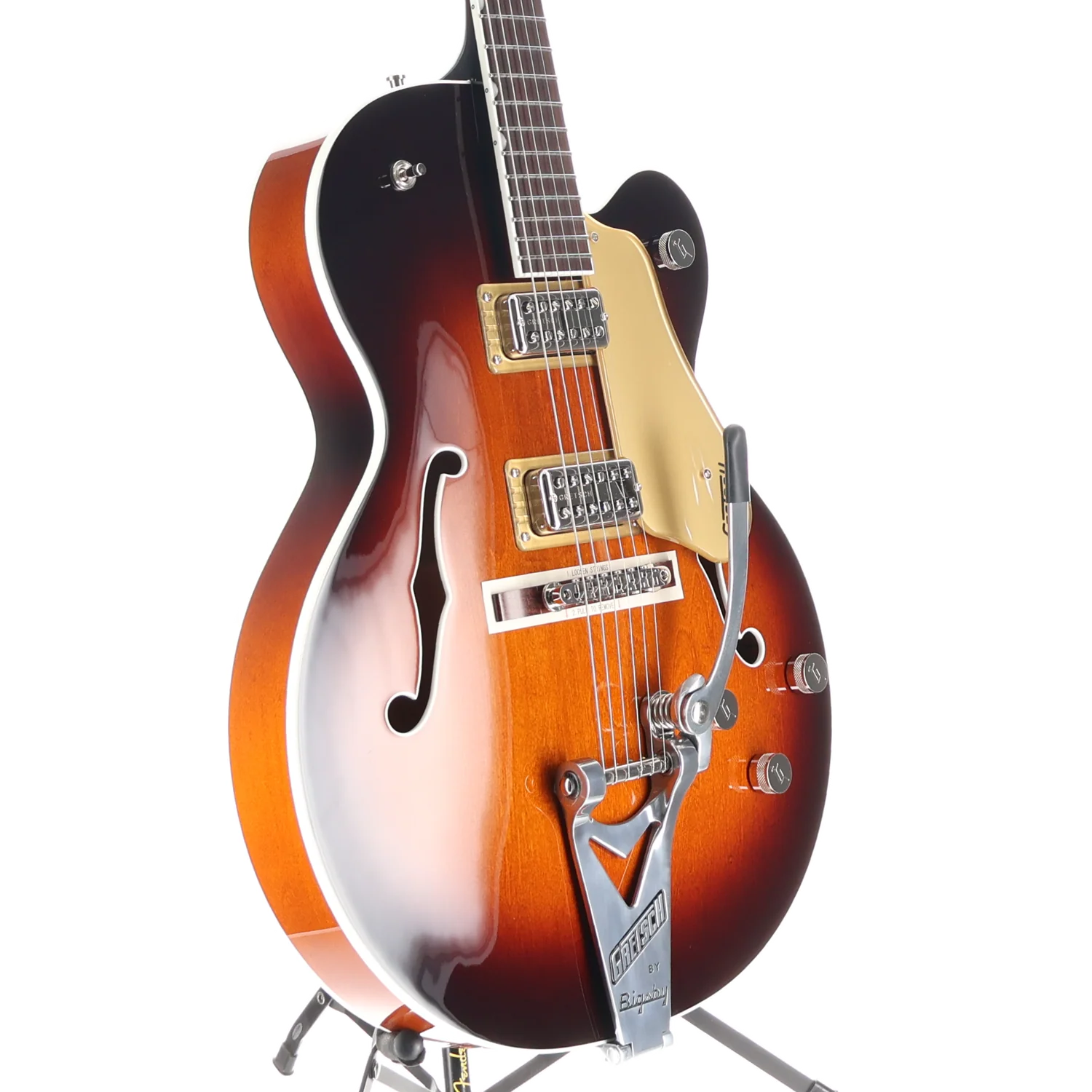 Gretsch Tennessean Hollow Body with String-Thru Bigsby and Nickel Hardware, Havana Burst, Professional Setup (H5) (82730) - Image 3