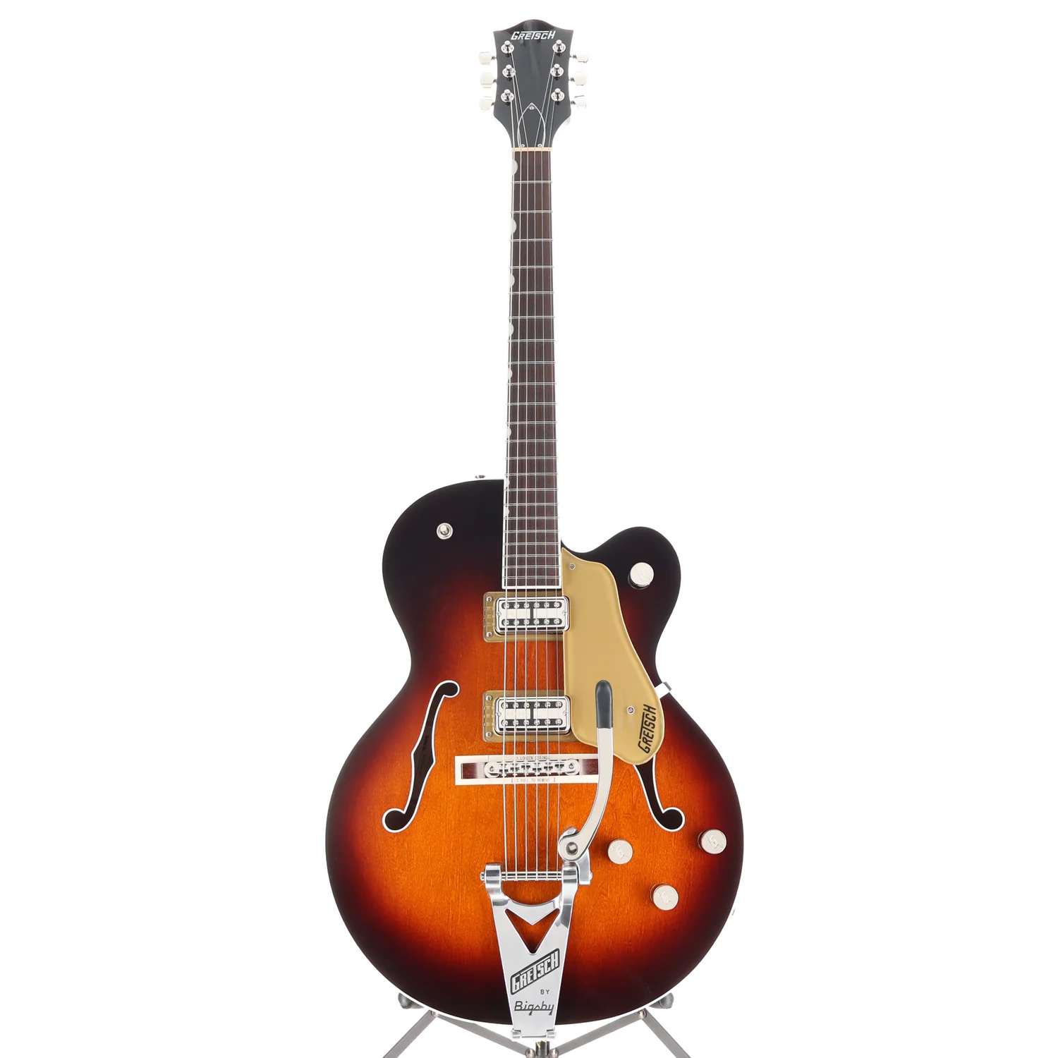 Gretsch Tennessean Hollow Body with String-Thru Bigsby and Nickel Hardware, Havana Burst, Professional Setup (H5) (82730) - Image 5
