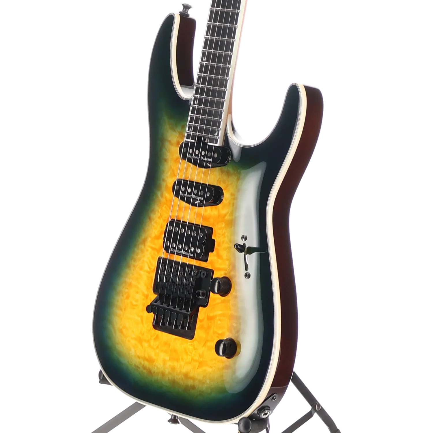 Jackson Jackson Pro Plus Series Soloist SLA3Q - Amber Blue Burst (RP) (27586) - Image 4