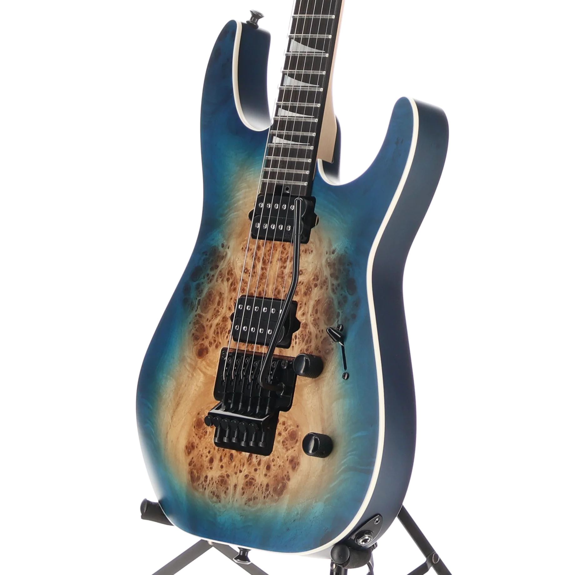 Jackson MJ Series Dinky DKRP, Transparent Blue Burst, Plays Great (W2) (00179) - Image 4