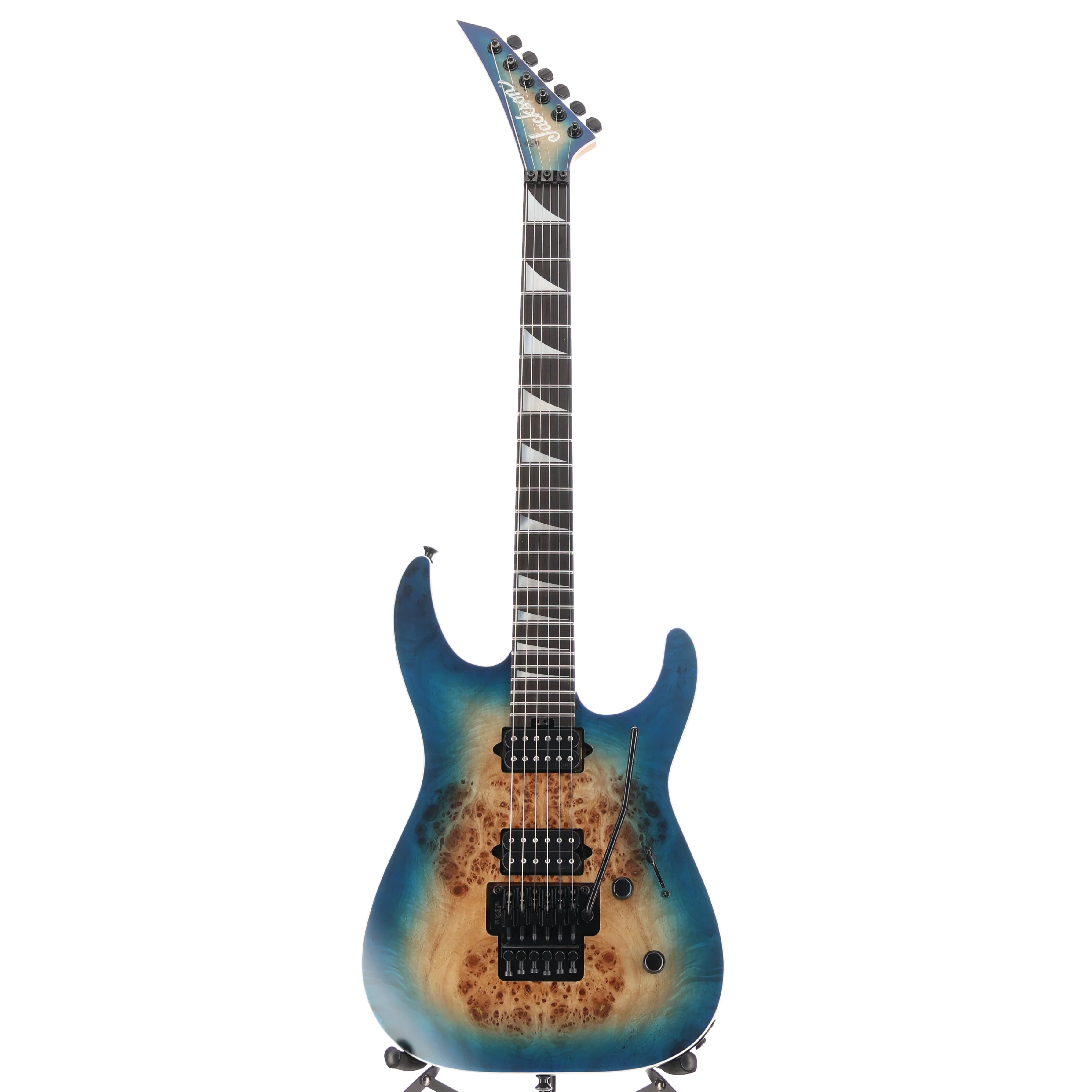 Jackson MJ Series Dinky DKRP, Transparent Blue Burst, Plays Great (W2) (00179) - Image 5