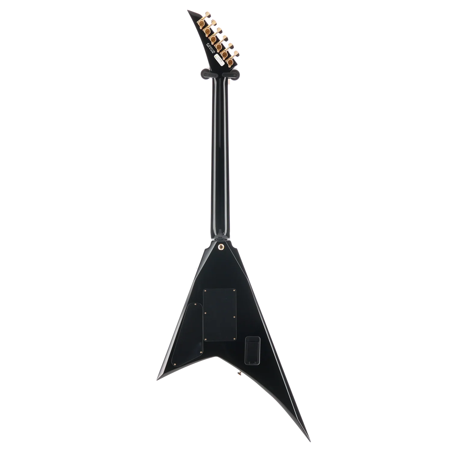 Jackson MJ Series Rhoads RR24MG, Ebony Fingerboard, Black with Yellow Pinstripes (RP) (01898) - Image 6