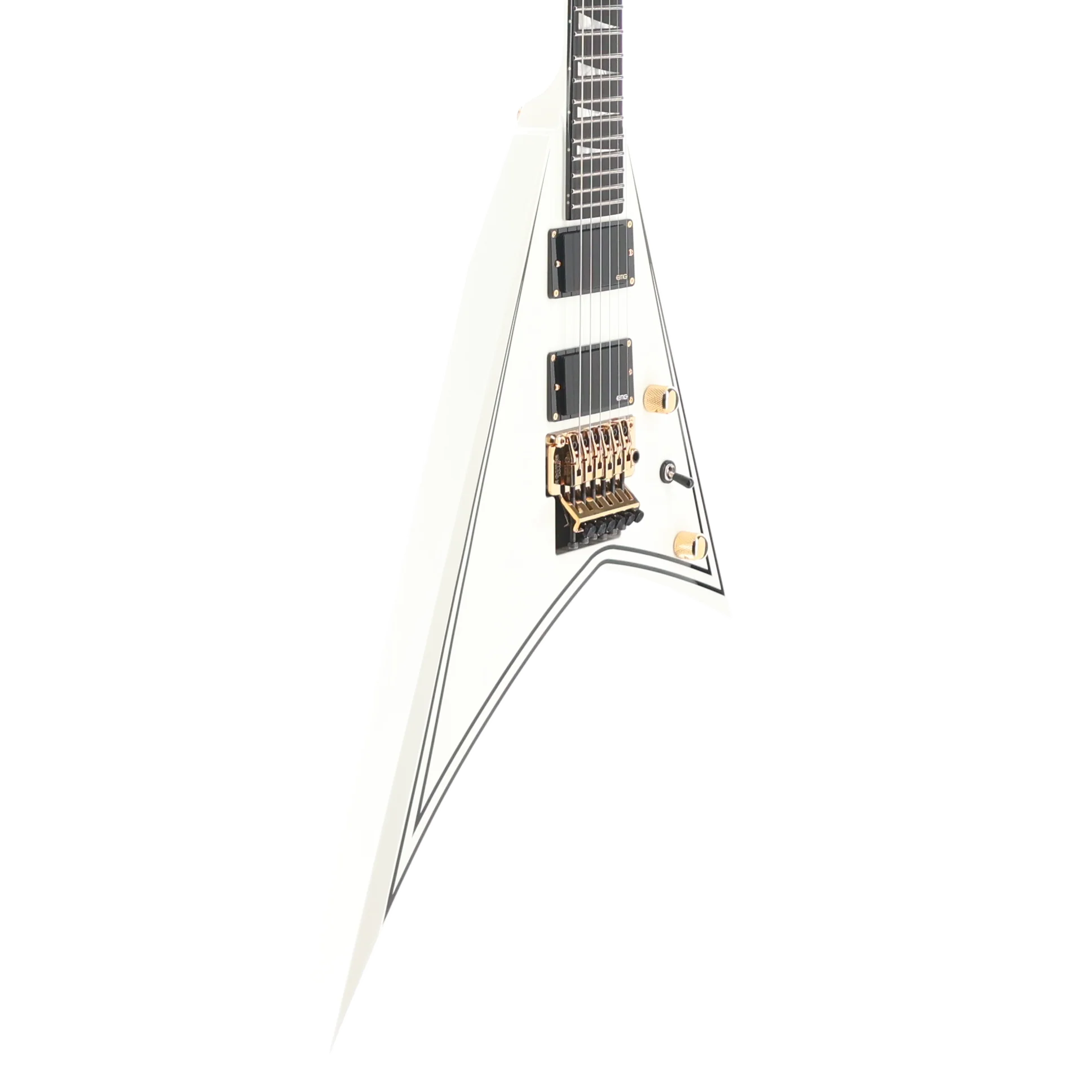 Jackson MJ Series Rhoads RR24MG, Ebony Fingerboard, White with Black Pinstripes (RP) (01876) - Image 3