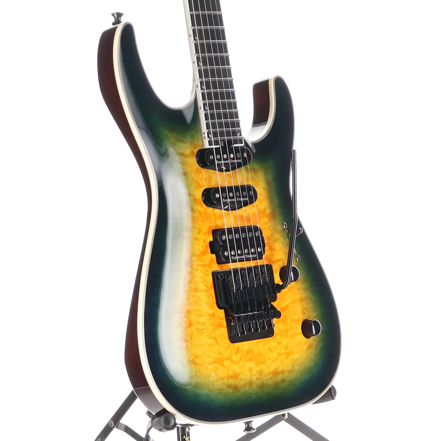 Jackson Pro Plus Series Soloist SLA3Q, Amber Blue Burst, Plays Great (A11) (04963) - Image 3