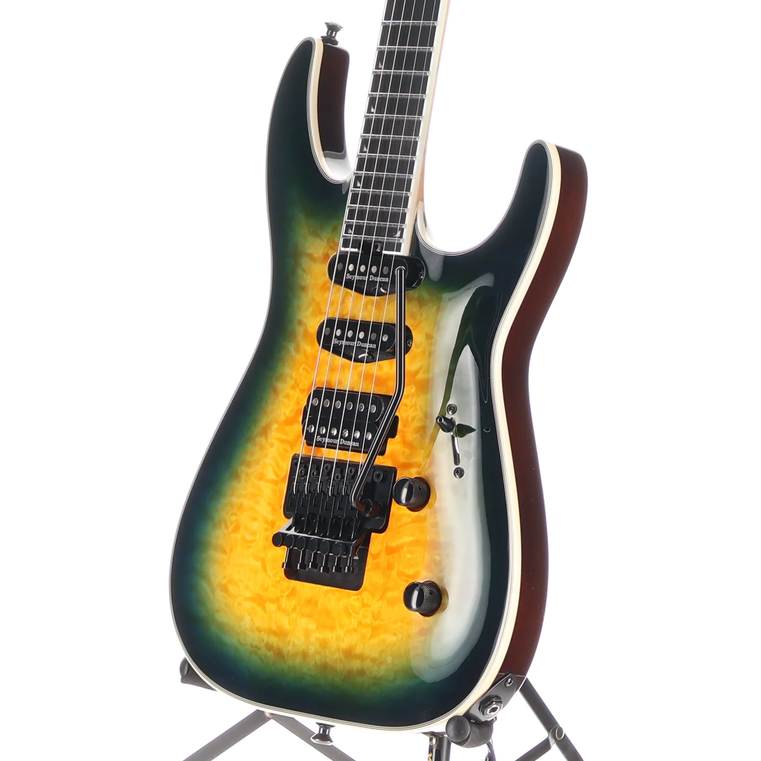 Jackson Pro Plus Series Soloist SLA3Q, Amber Blue Burst, Plays Great (A11) (04963) - Image 4