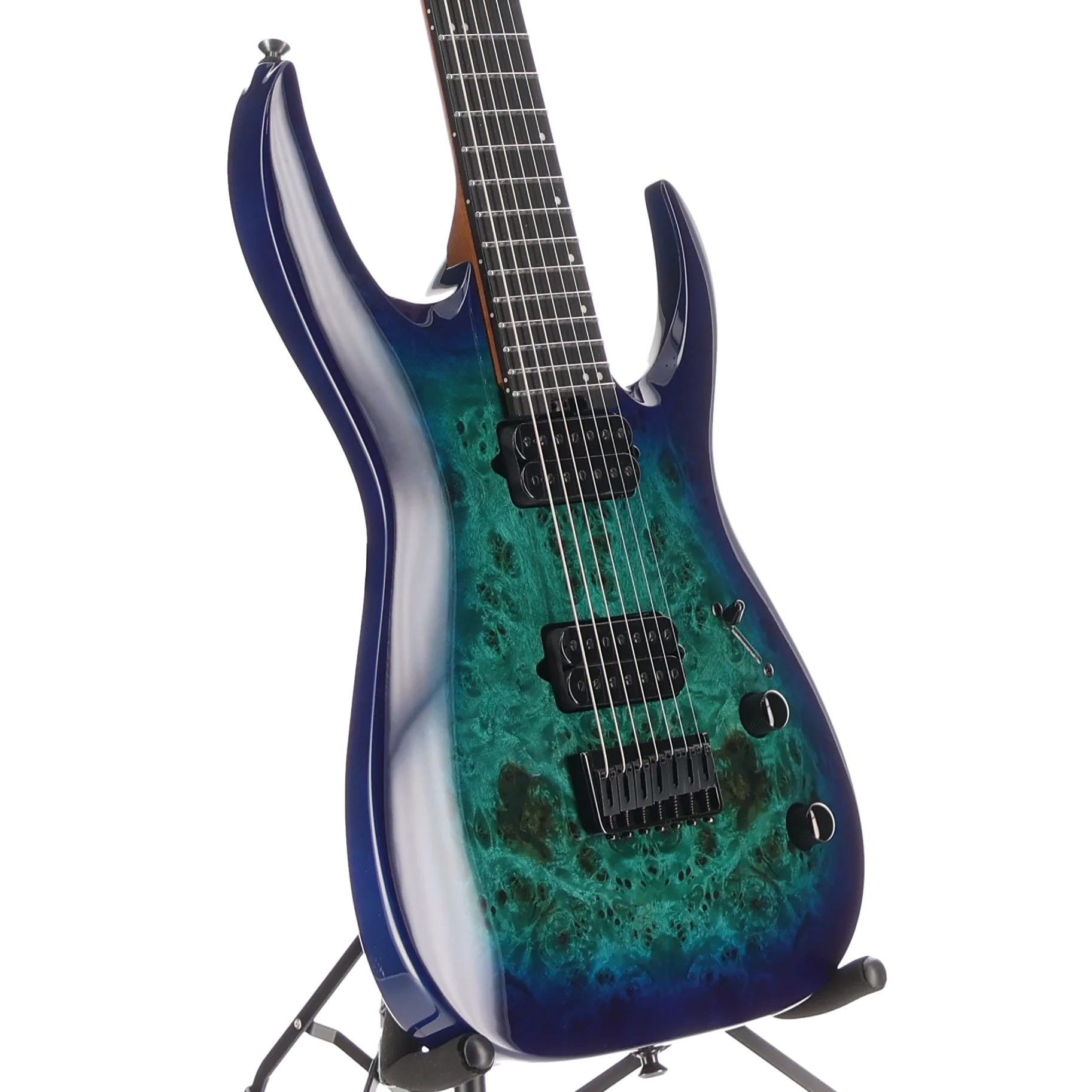 Jackson Pro Series Signature Misha Mansoor Juggernaut HT7P, Ebony Fingerboard, Chlorine Burst (O3) (02722) - Image 3