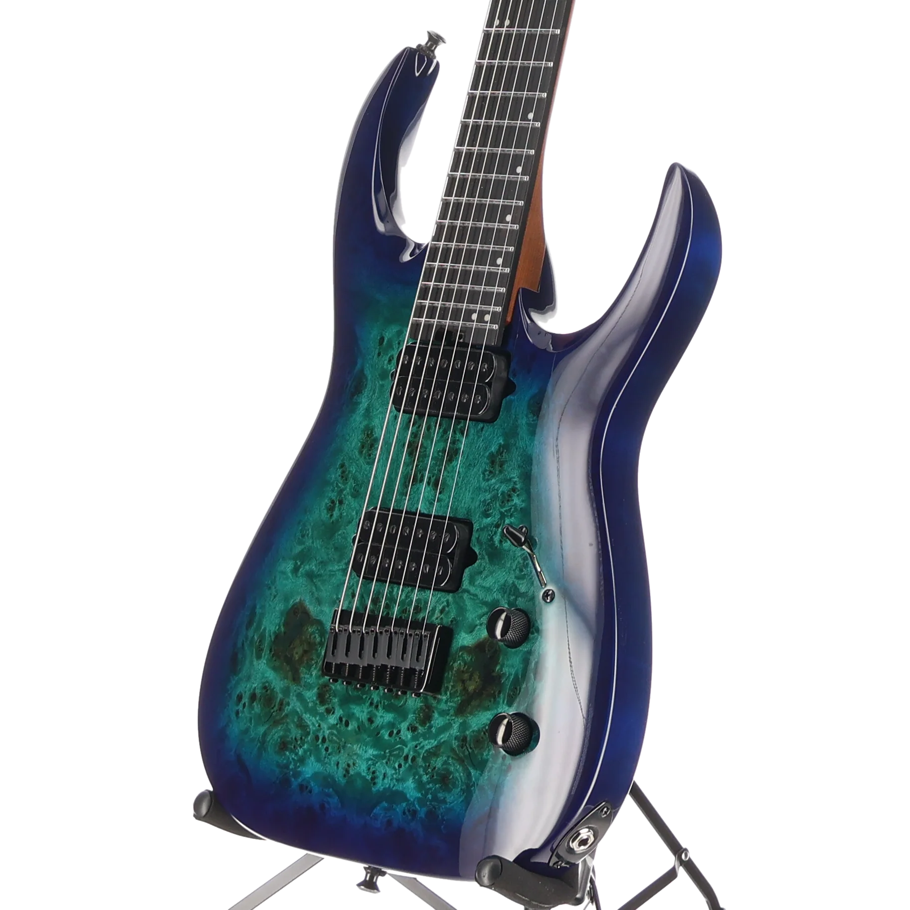 Jackson Pro Series Signature Misha Mansoor Juggernaut HT7P, Ebony Fingerboard, Chlorine Burst (O3) (02722) - Image 4