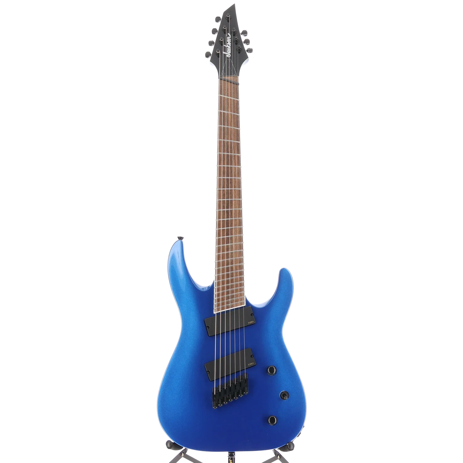 Jackson X Series Soloist Arch Top SLAT7 MS, Laurel Fingerboard, Metallic Blue, Pro Setup (A12) (43171) - Image 5