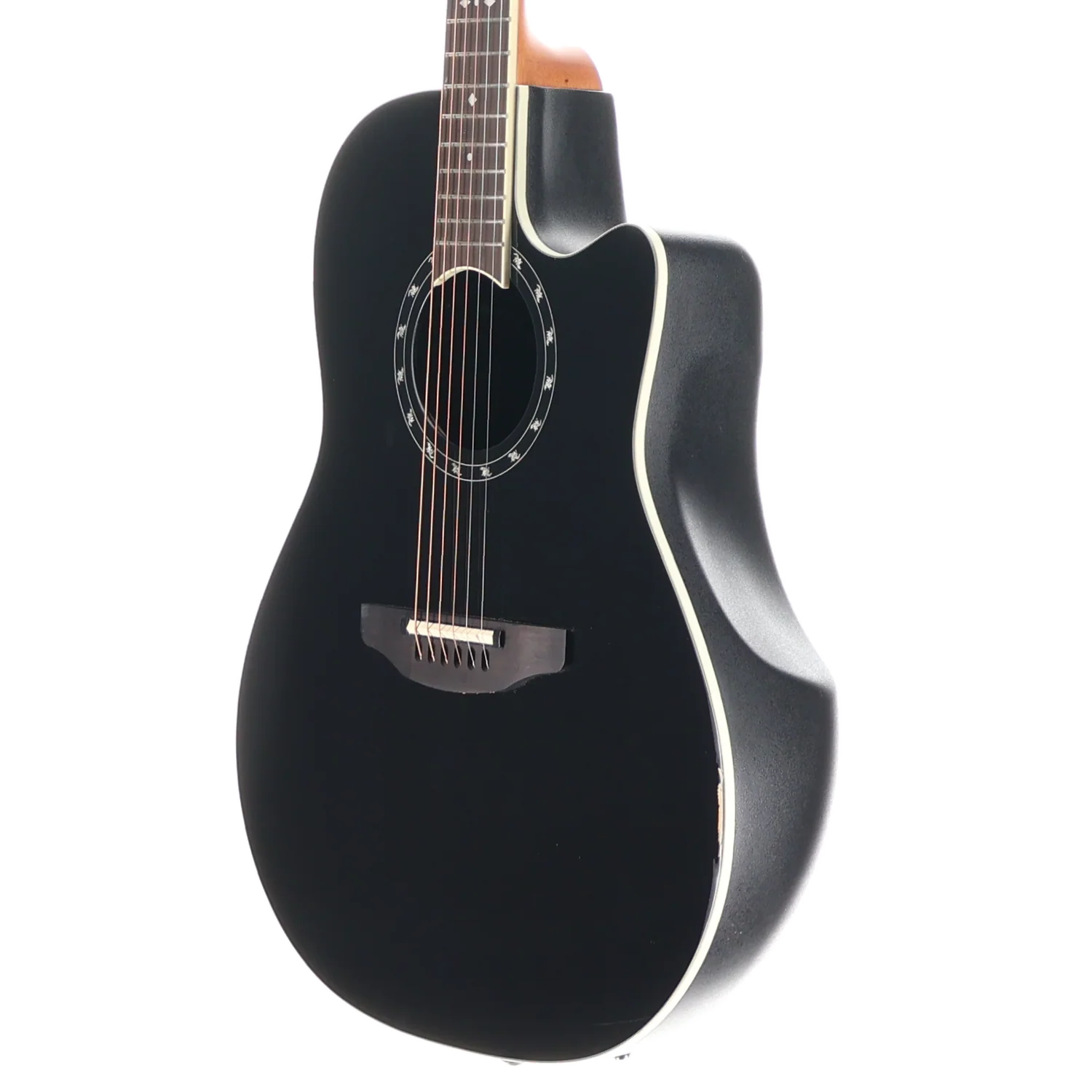 Ovation Pro Series Standard Balladeer E-Acoustic Guitar 2771AX-5, Black, Plays Great (SR) (91652) - Image 4