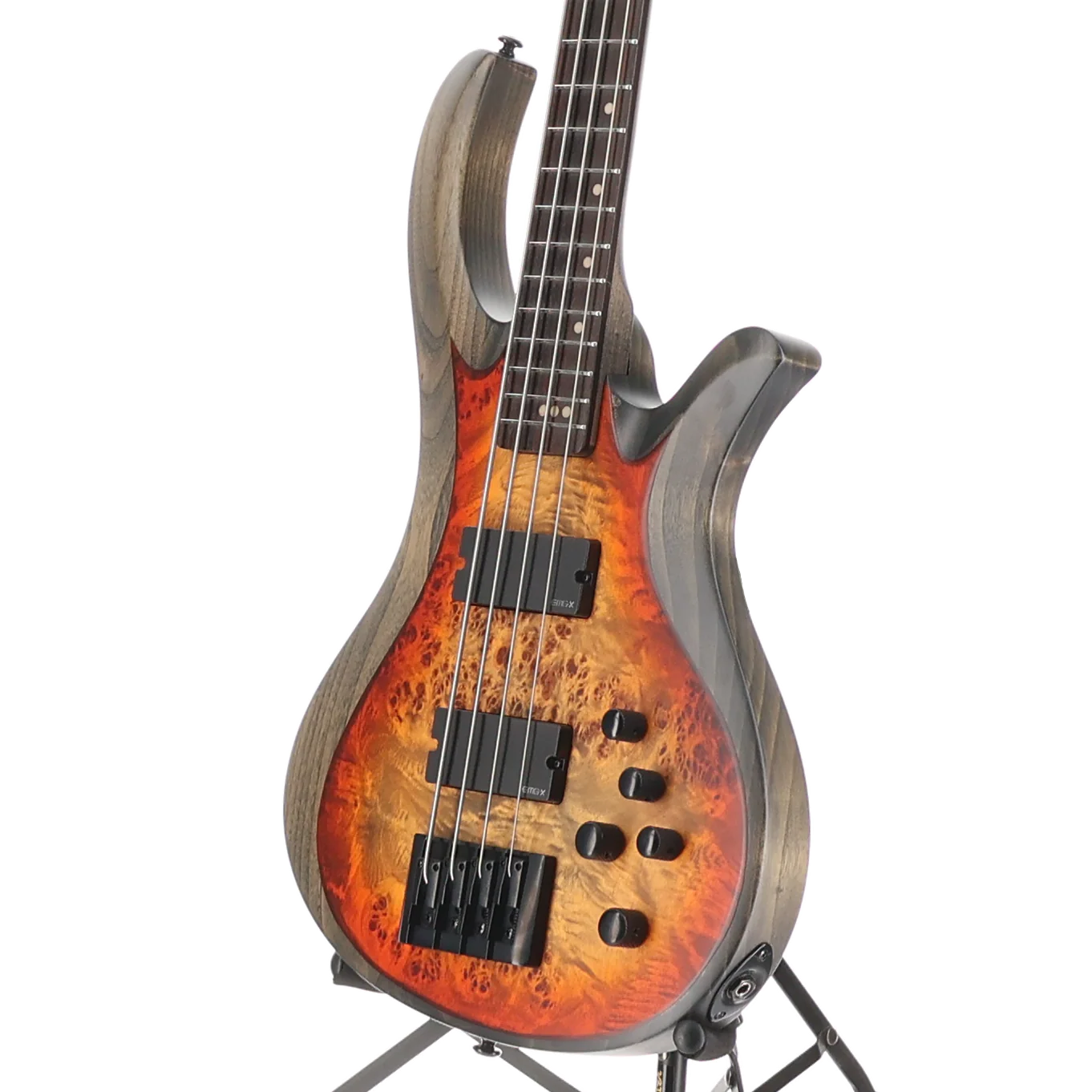 Schecter Riot-4 Bass - Inferno Burst, Poplar Burl Top, Great Tone (SR) (59024) - Image 4
