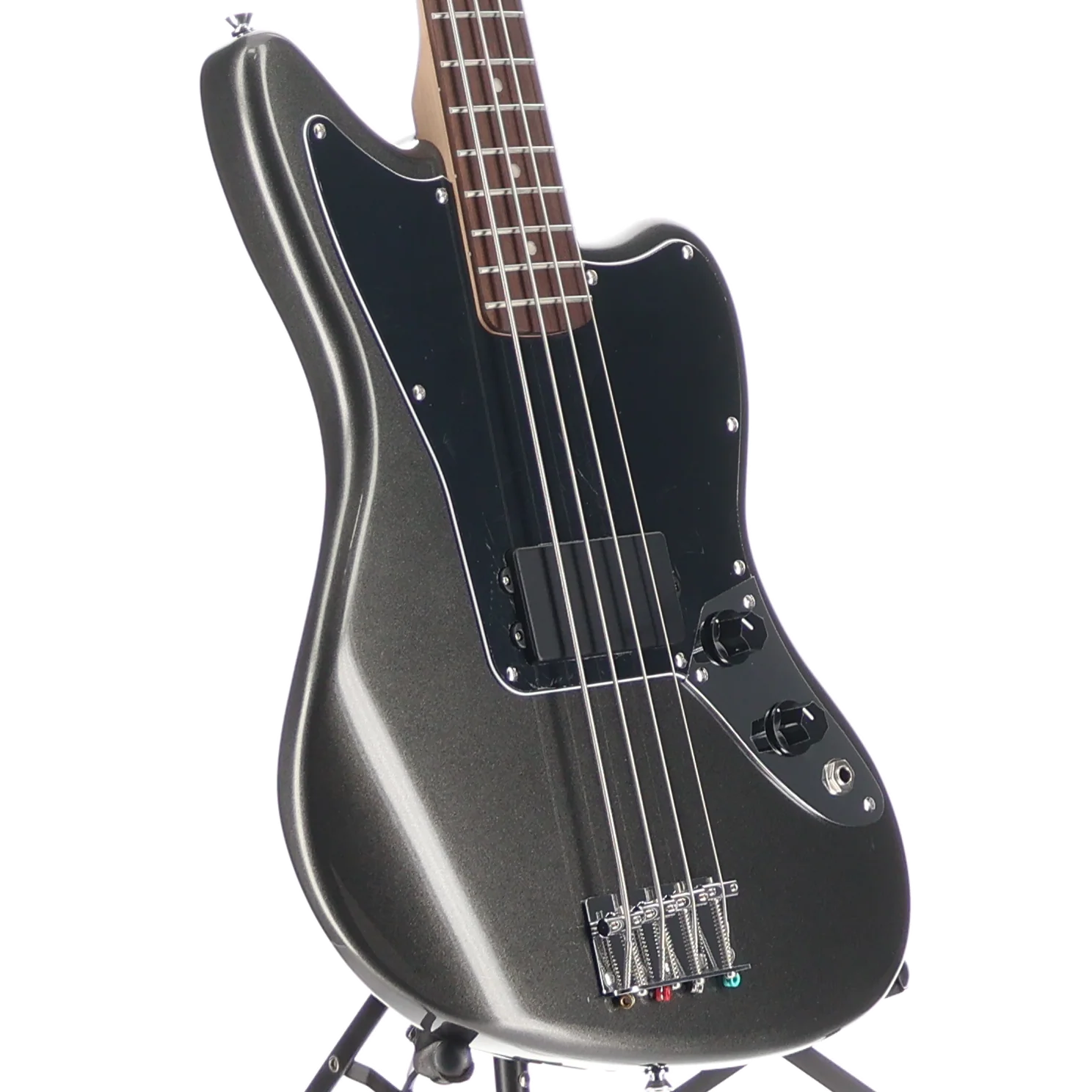 Squier Affinity Series Jaguar Bass H, Laurel Fingerboard, Black Pickguard, Charcoal Frost Metallic (RP) (01569) - Image 3