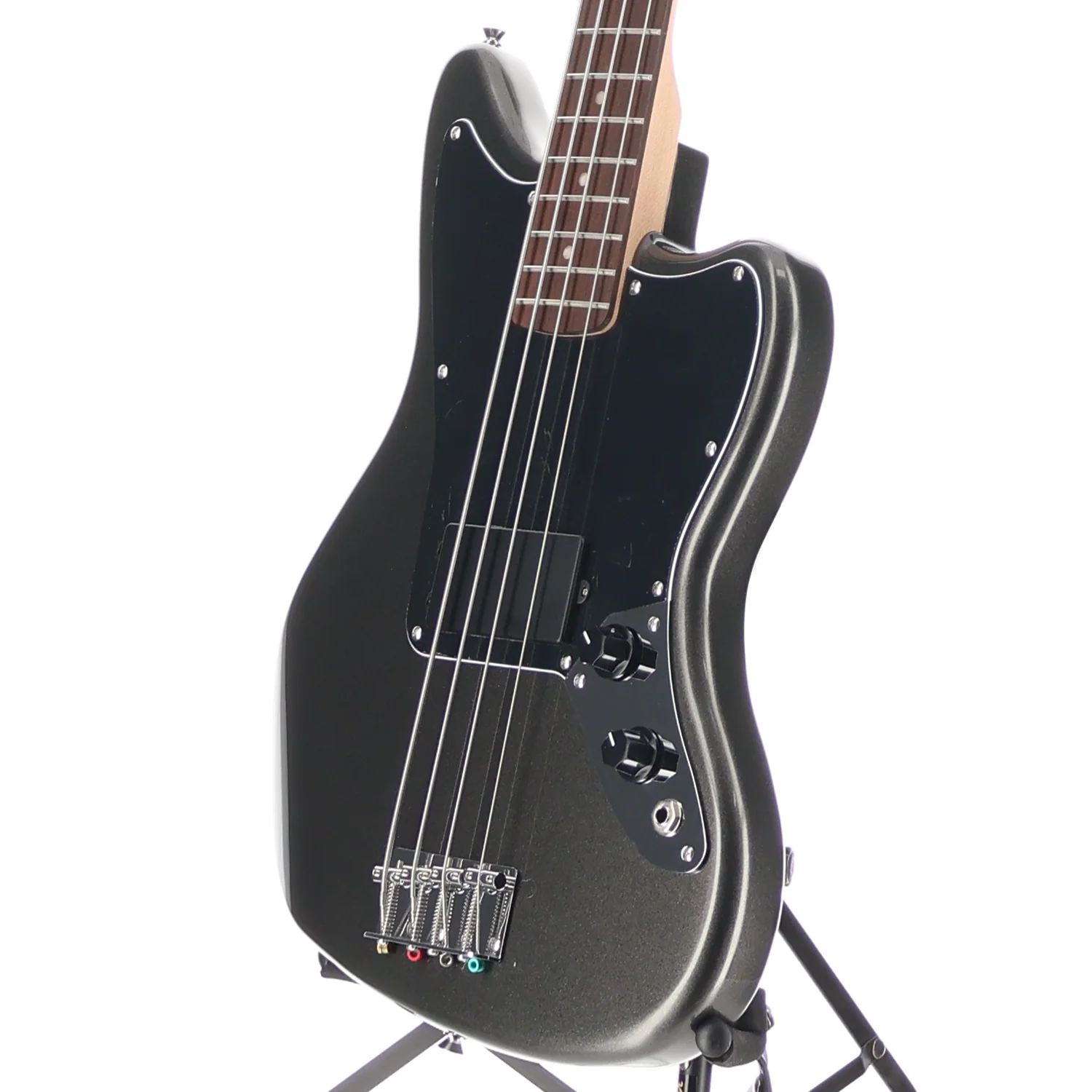 Squier Affinity Series Jaguar Bass H, Laurel Fingerboard, Black Pickguard, Charcoal Frost Metallic (RP) (01569) - Image 4