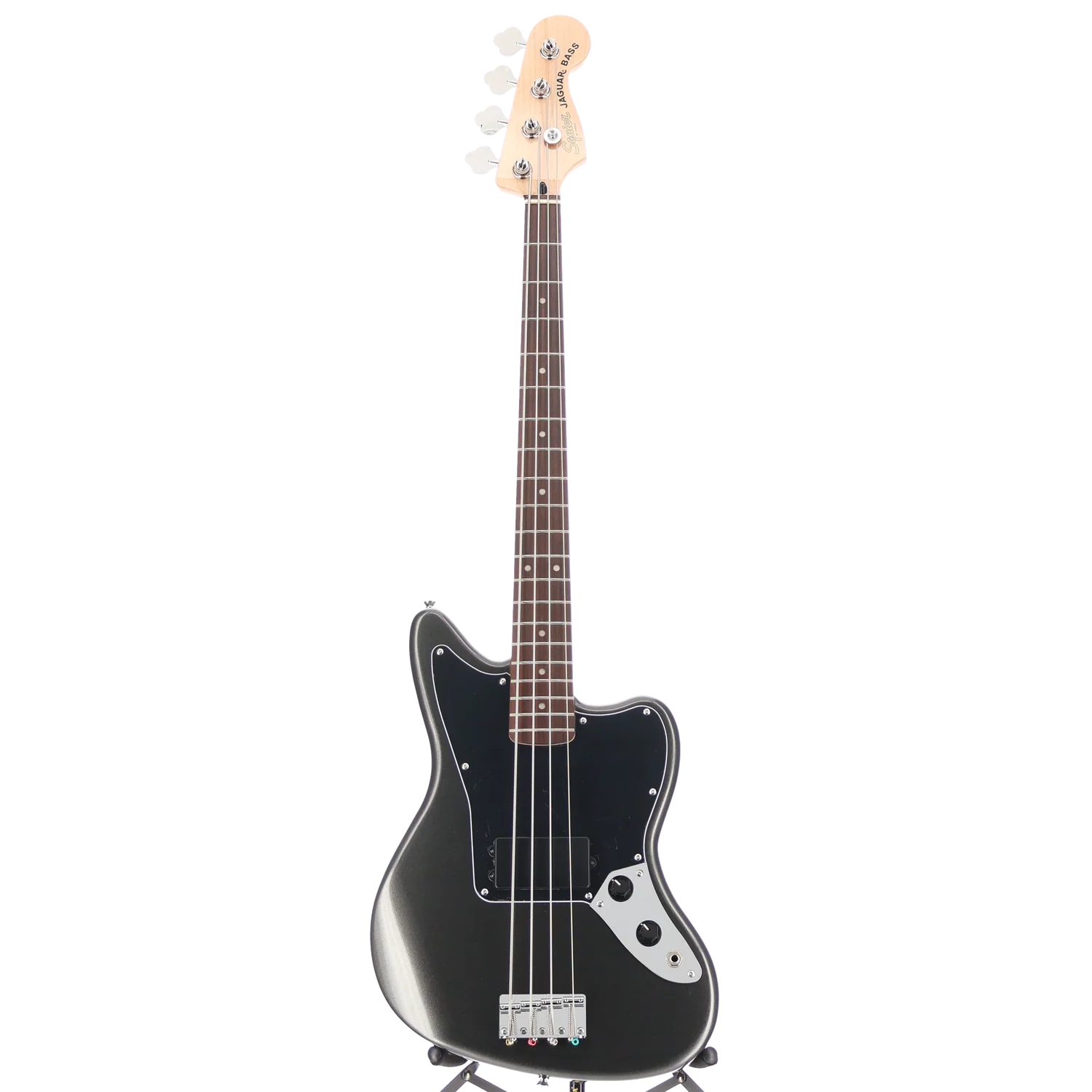 Squier Affinity Series Jaguar Bass H, Laurel Fingerboard, Black Pickguard, Charcoal Frost Metallic (RP) (01569) - Image 5