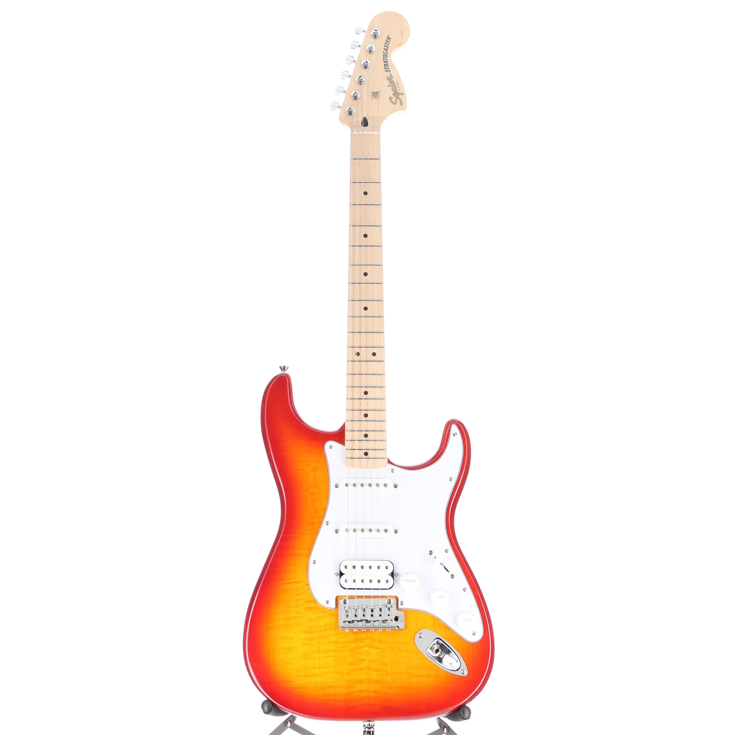 Squier Affinity Series Stratocaster FMT HSS, Maple Fingerboard, White Pickguard, Sienna Sunburst (RP) (52547) - Image 5