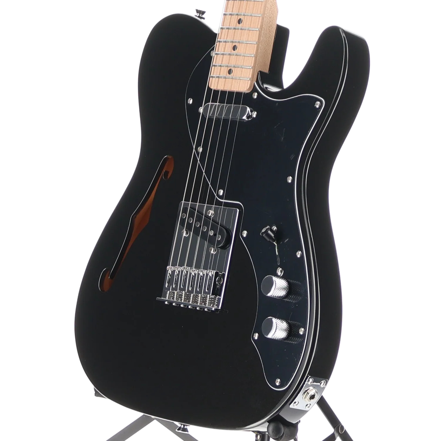 Squier Affinity Series® Telecaster® Thinline, Metallic Black (RP) (73565) - Image 4