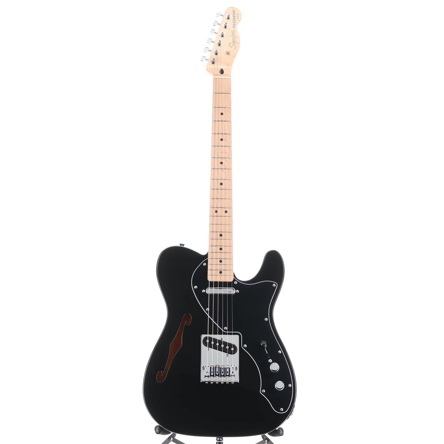 Squier Affinity Series® Telecaster® Thinline, Metallic Black (RP) (73565) - Image 5