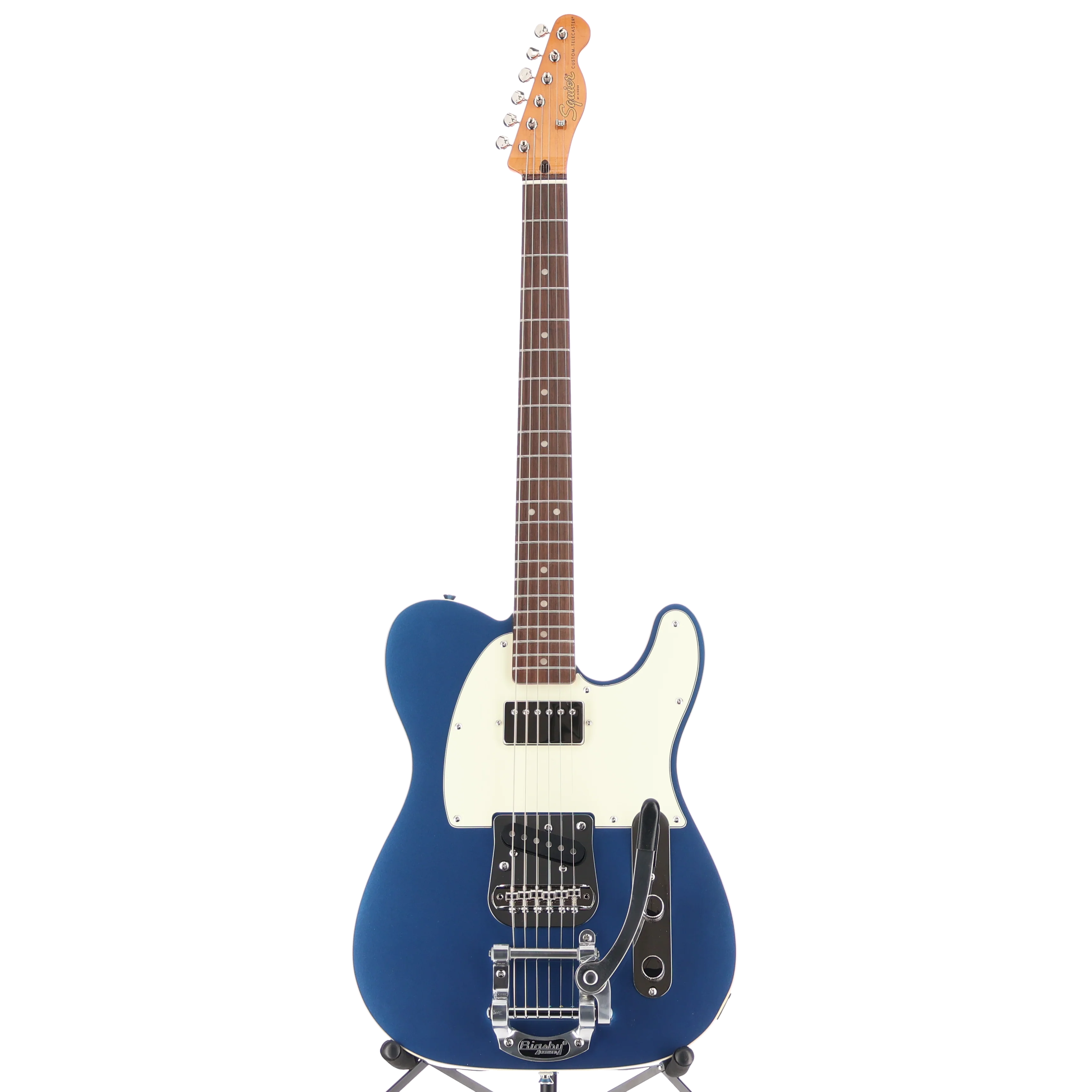 Squier Classic Vibe Custom Telecaster SH with Bigsby, Parchment Pickguard, Lake Placid Blue (S4) (06039) - Image 5