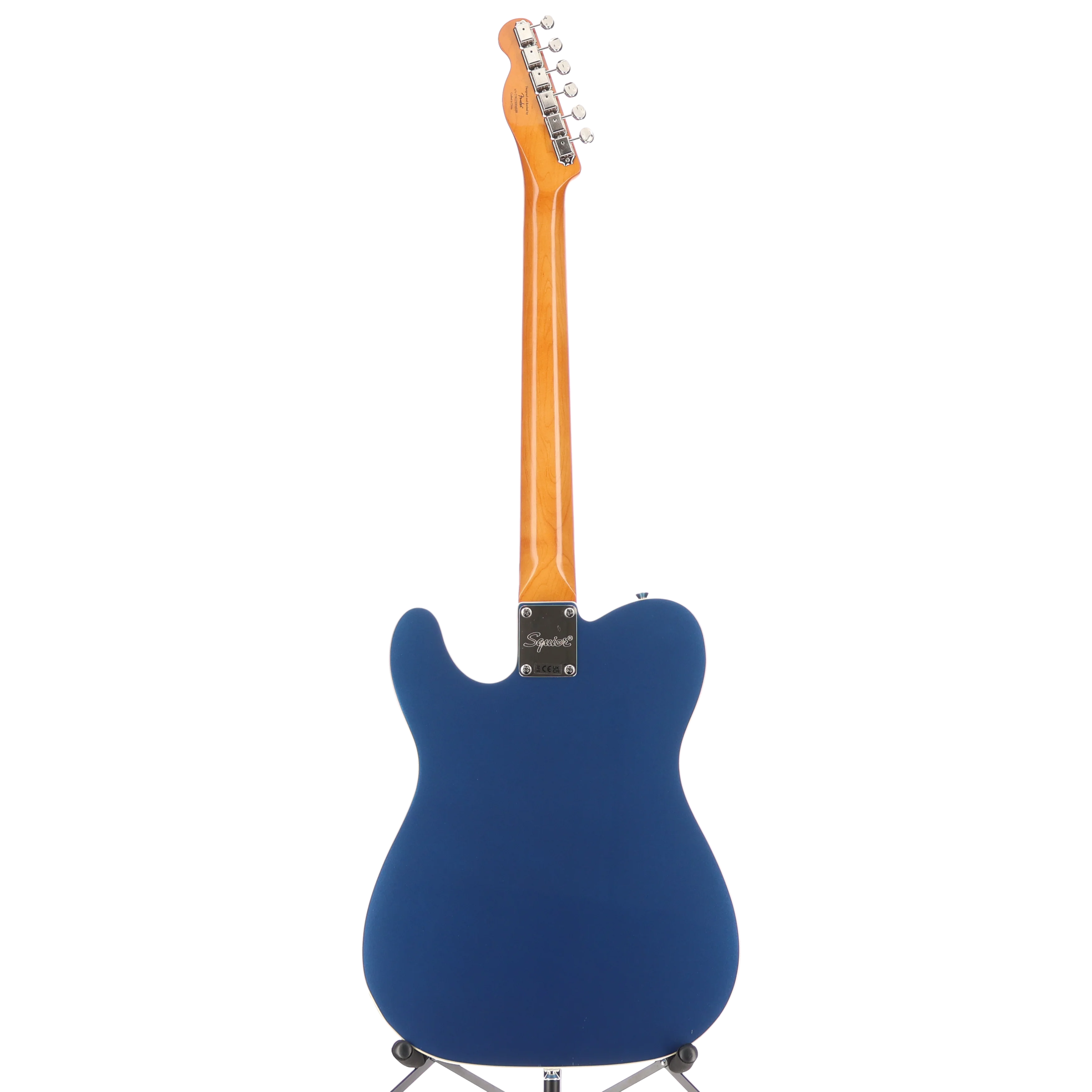 Squier Classic Vibe Custom Telecaster SH with Bigsby, Parchment Pickguard, Lake Placid Blue (S4) (06039) - Image 6