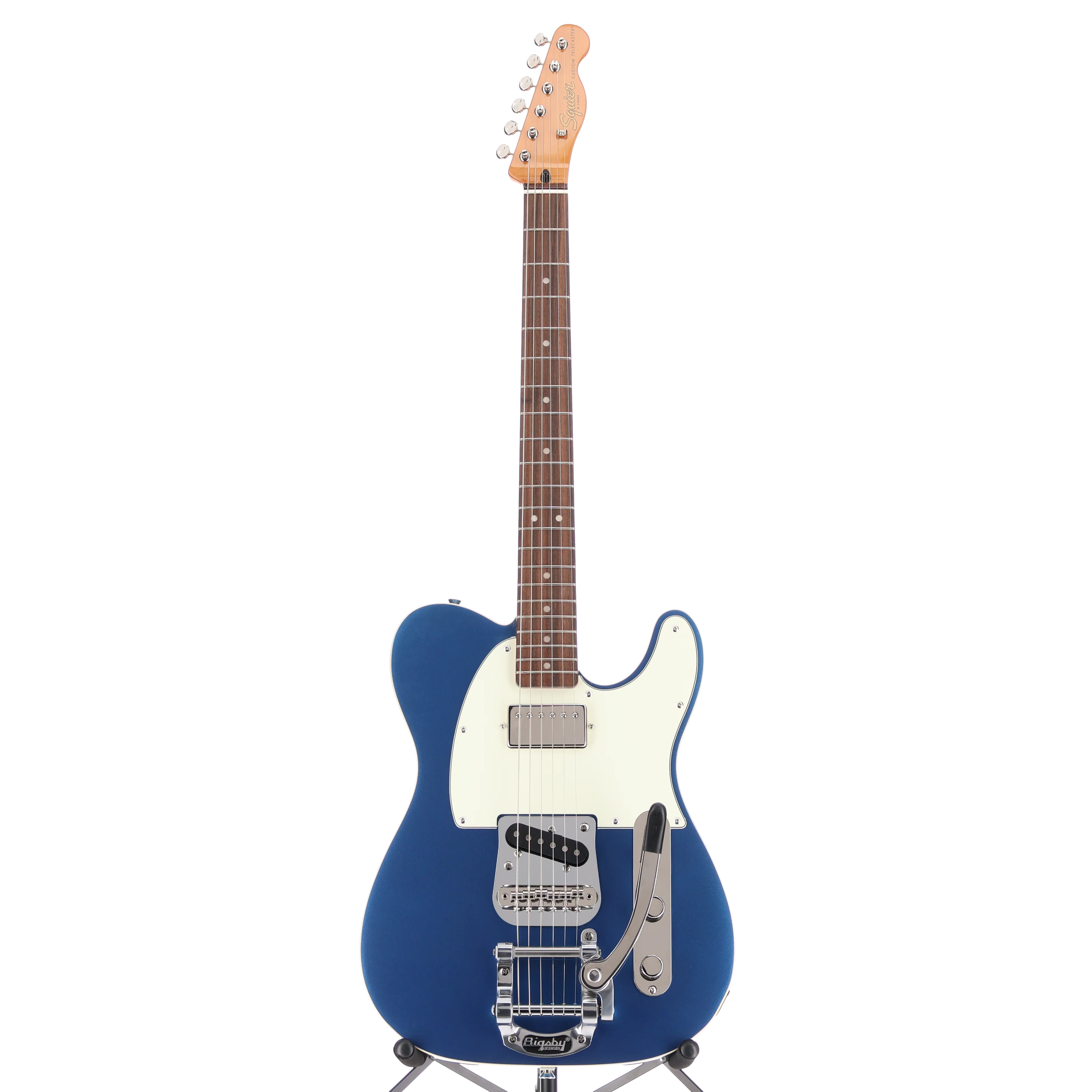 Squier Classic Vibe Custom Telecaster SH with Bigsby, Parchment Pickguard, Lake Placid Blue (SR) (09060) - Image 5