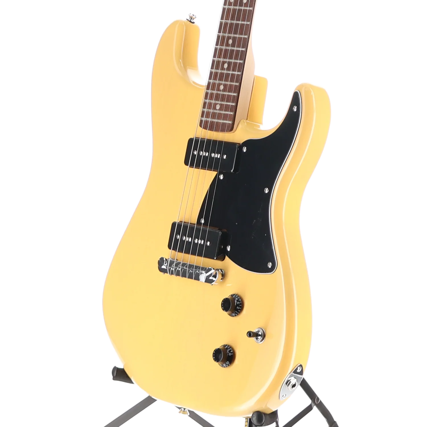 Squier Paranormal Strat-O-Sonic, Laurel Fingerboard, Black Pickguard, Vintage Blonde (RP) (35507) - Image 4
