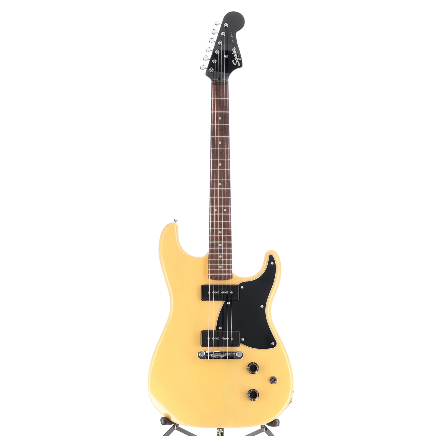Squier Paranormal Strat-O-Sonic, Laurel Fingerboard, Black Pickguard, Vintage Blonde (RP) (35507) - Image 5